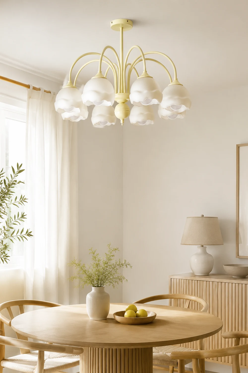 Creamy Glass  Chandelier - Lumpaz