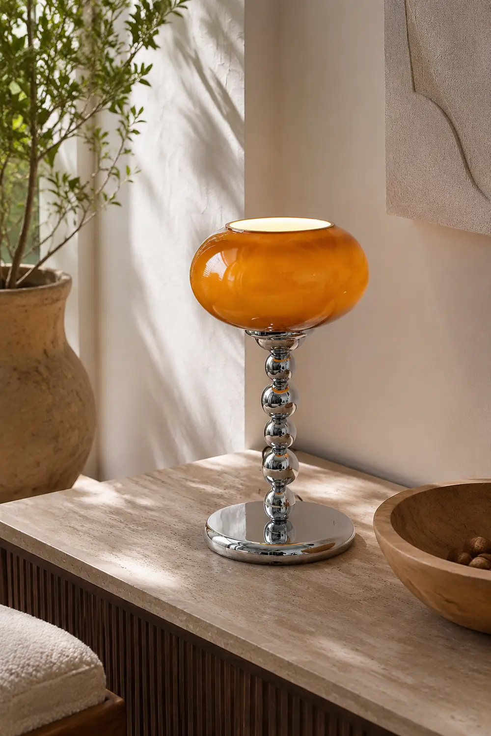 Oval Persimmon Table Light - Lumpaz