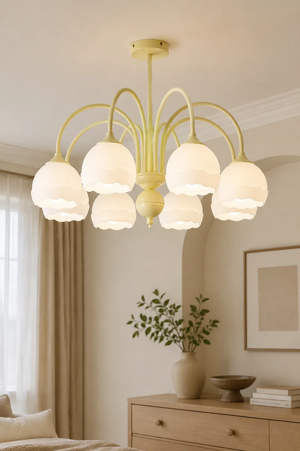 Creamy Glass  Chandelier - Lumpaz