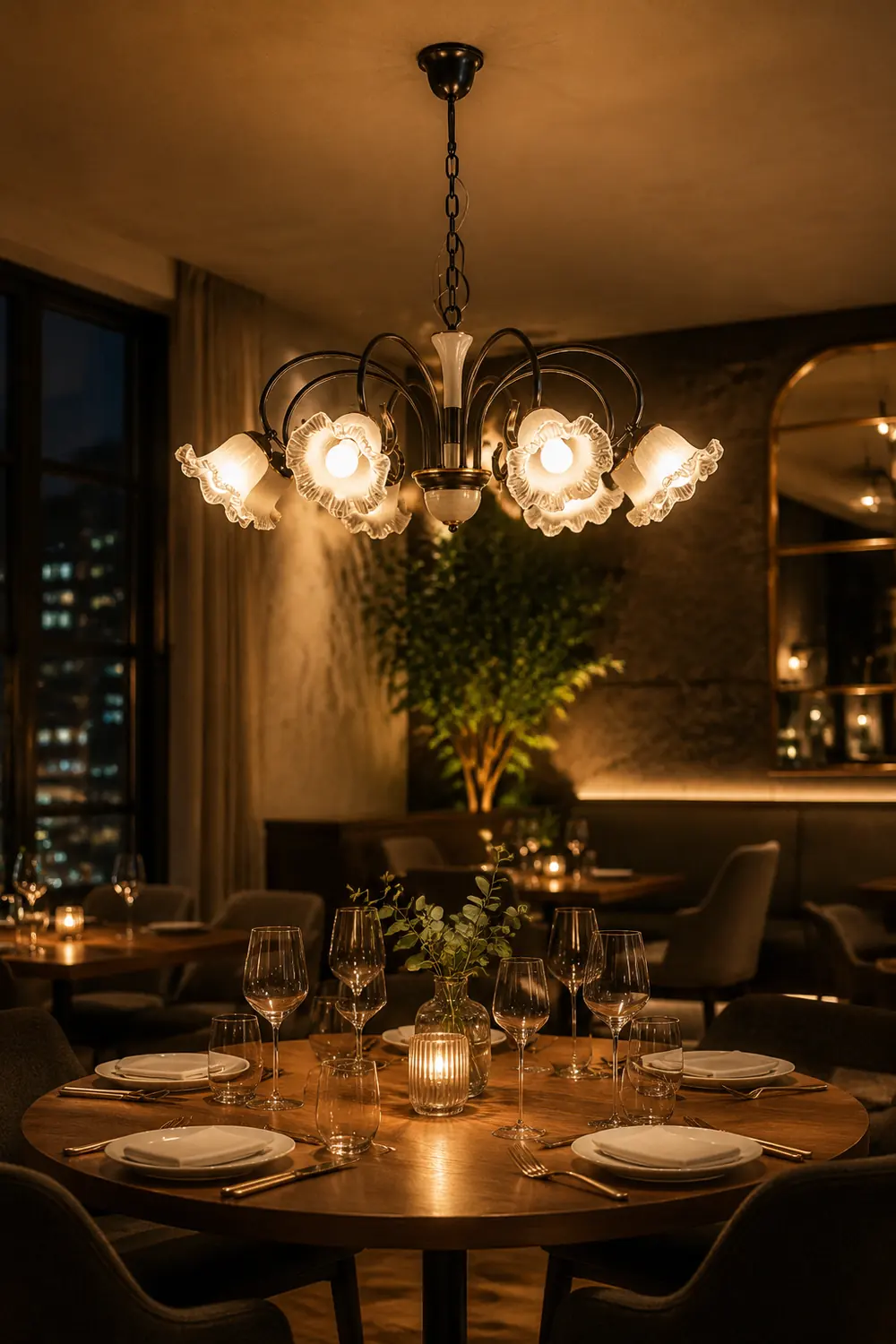 Luce Black Chandelier - Lumpaz