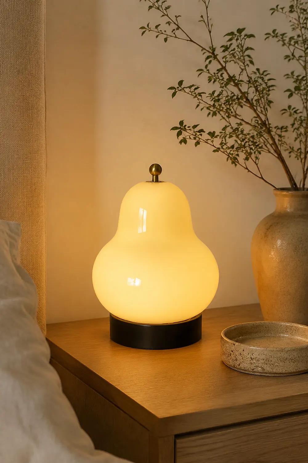 Pear Built-in Battery Table Lamp - Lumpaz