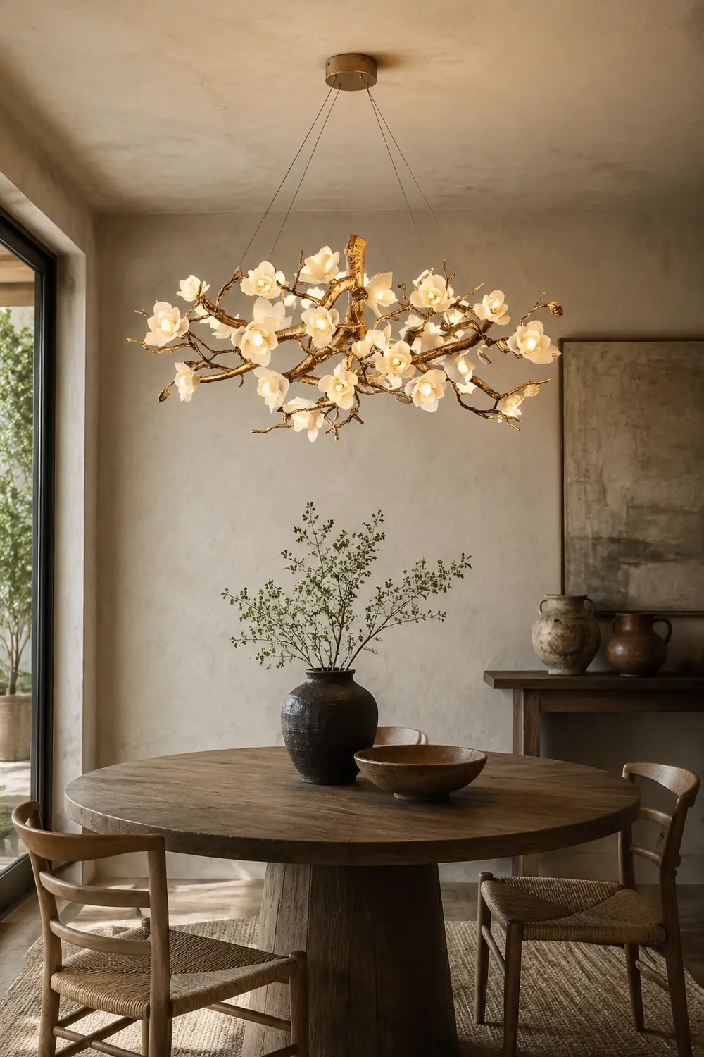 Flower Bloom Branch Brass Chandelier - Lumpaz