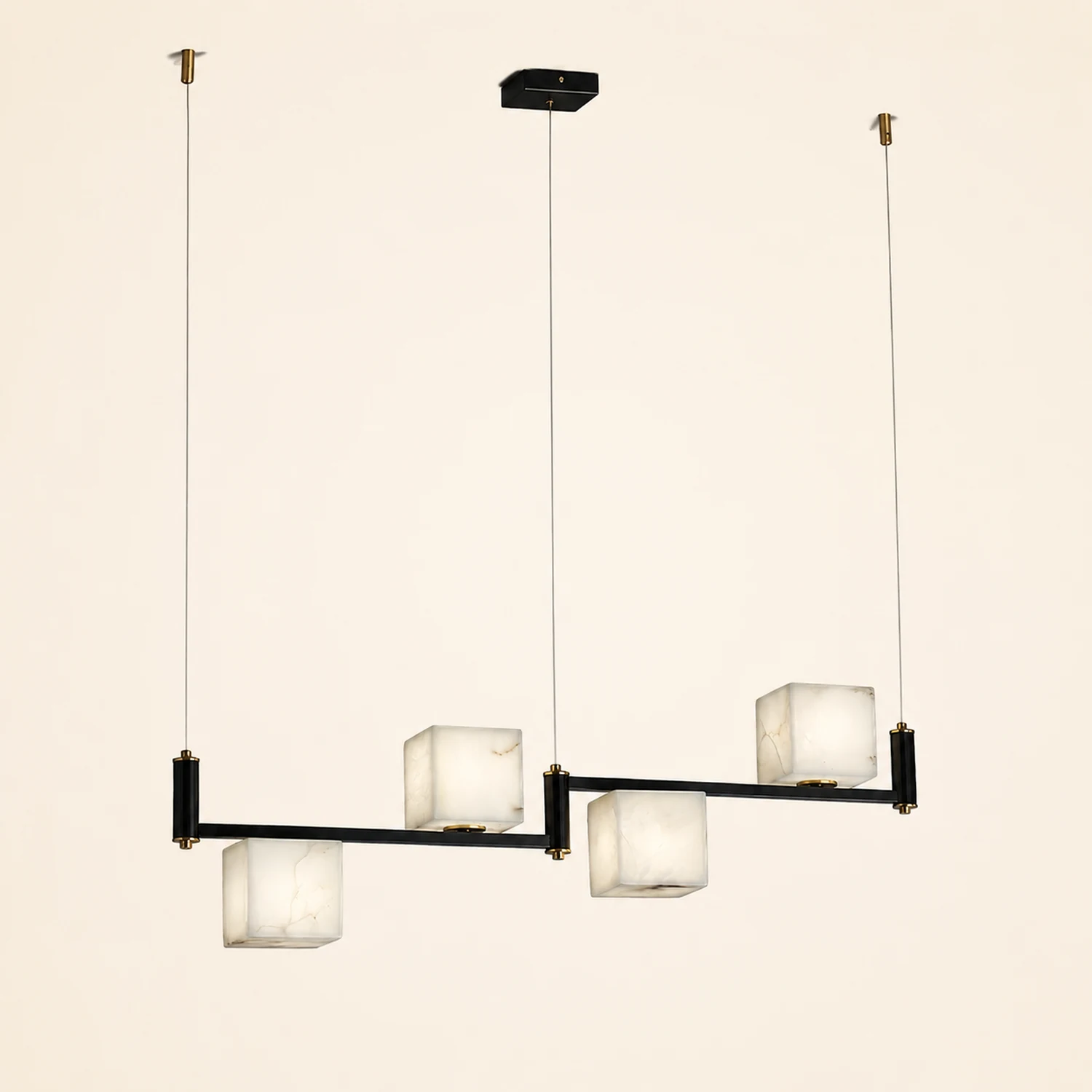 Alabaster Square Box Chandelier - Lumpaz