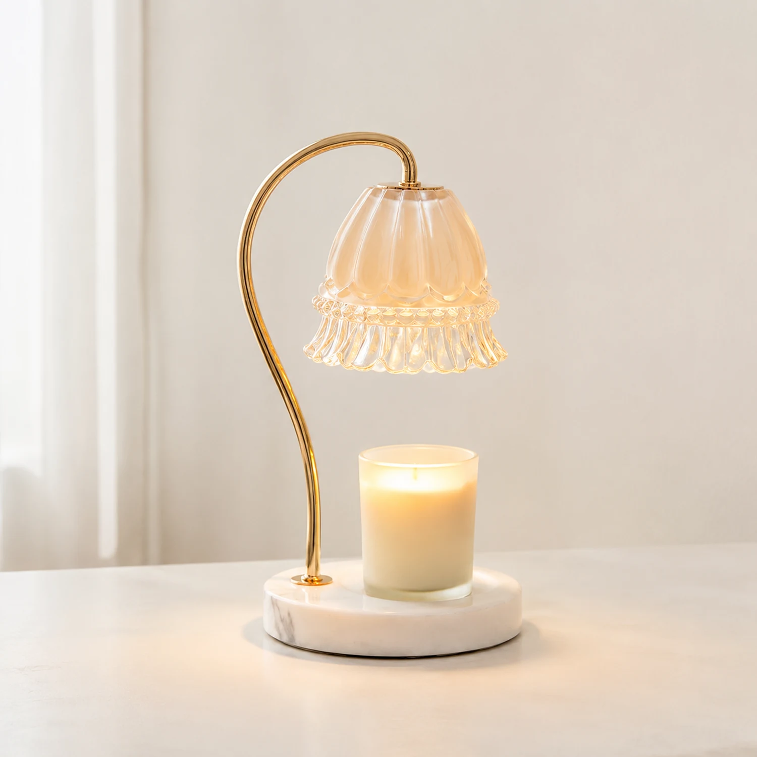 Lily Marble Warmer Table Lamp - Lumpaz