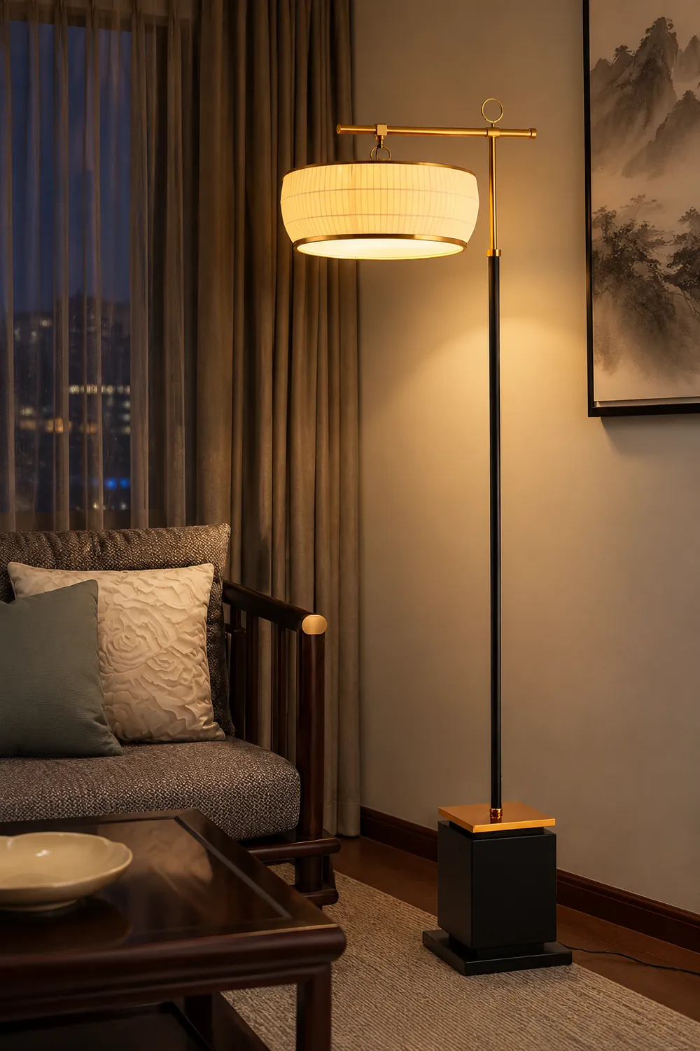 Hejun Fabric Floor Lamp - Lumpaz