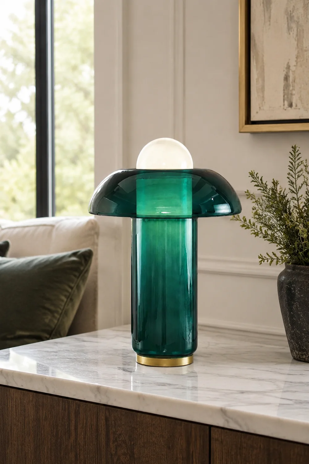 Glass Mushroom Table Lamp - Lumpaz