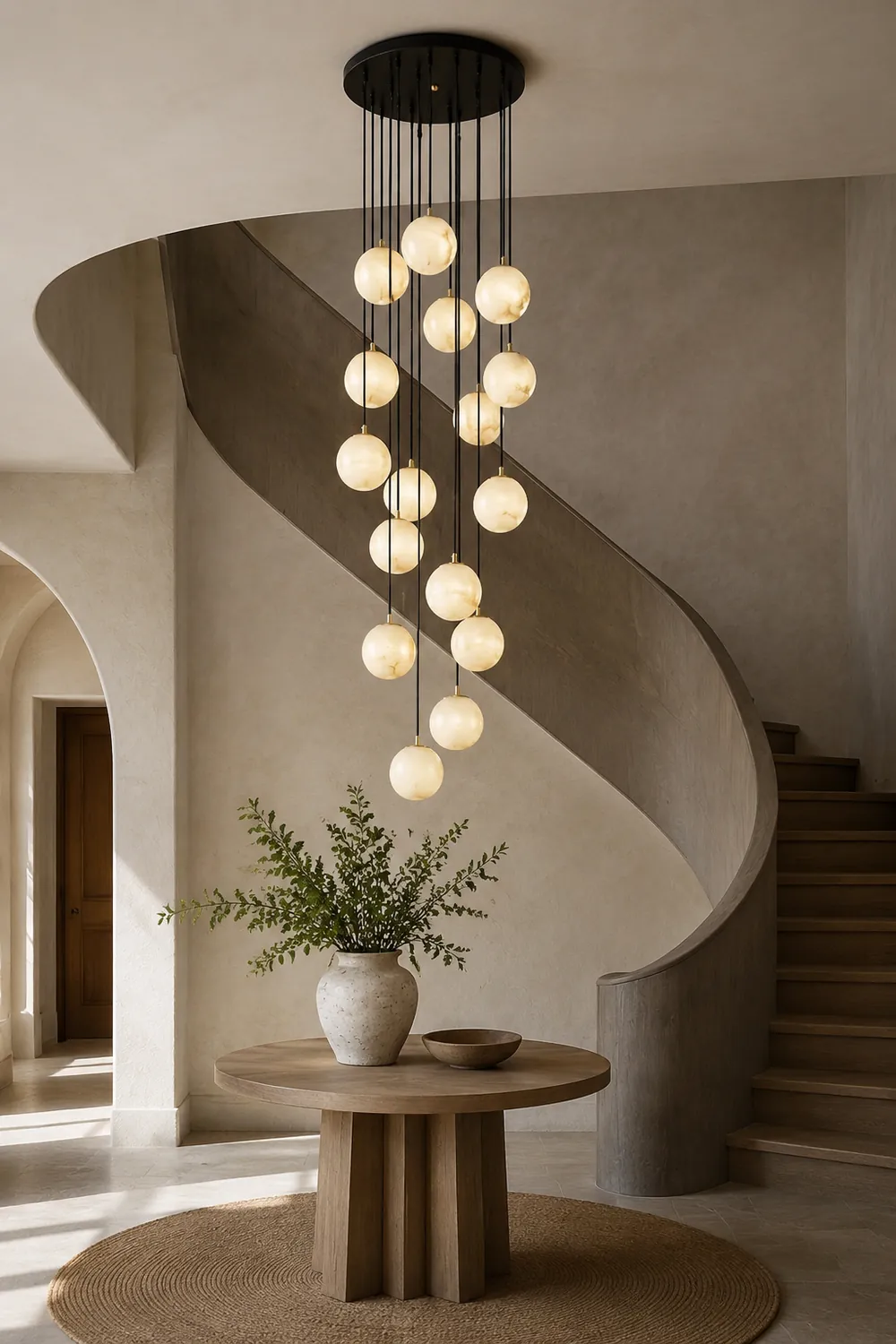 Alabaster Balls Cluster Chandelier - Lumpaz