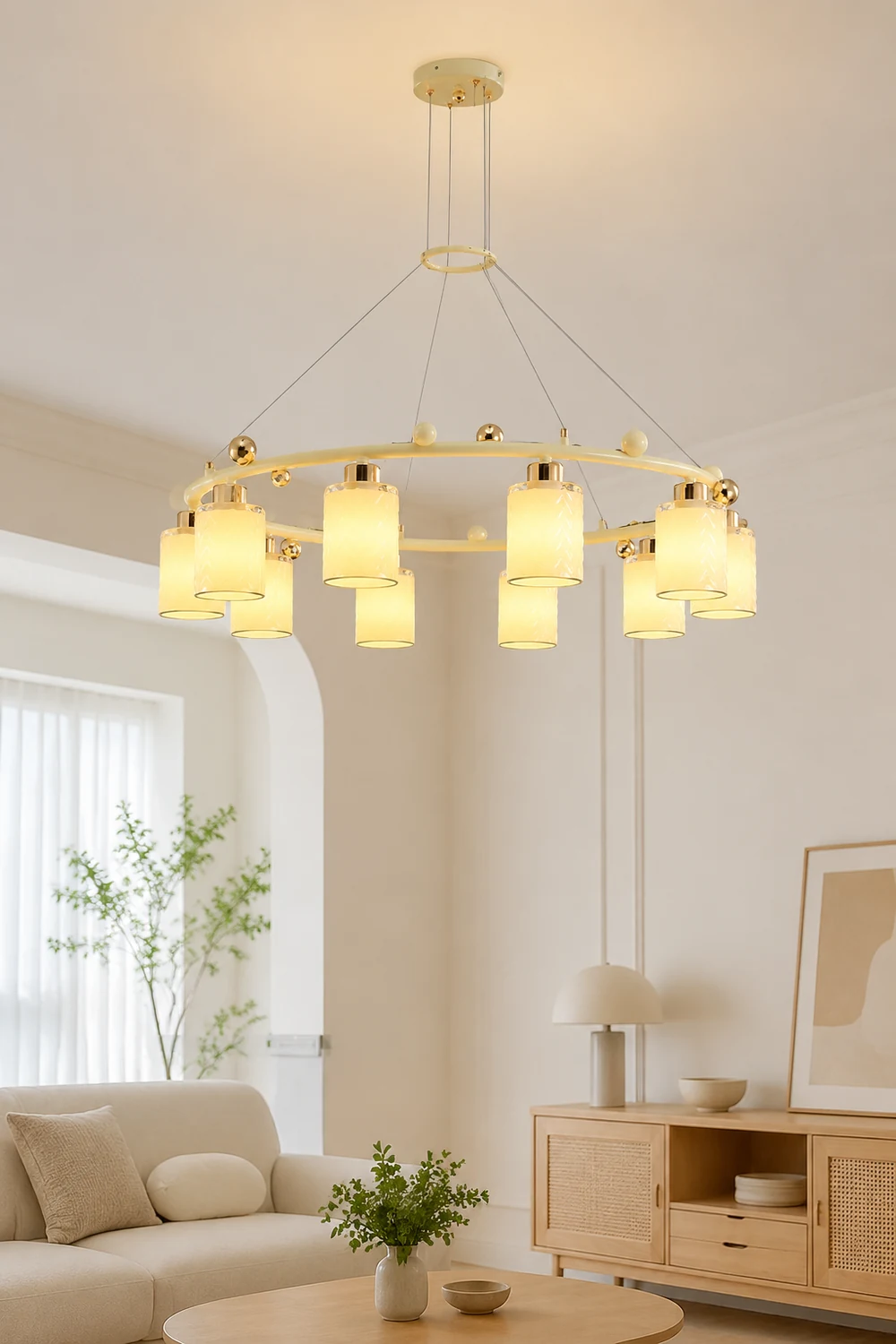 Ring Glass Cup Chandelier - Lumpaz