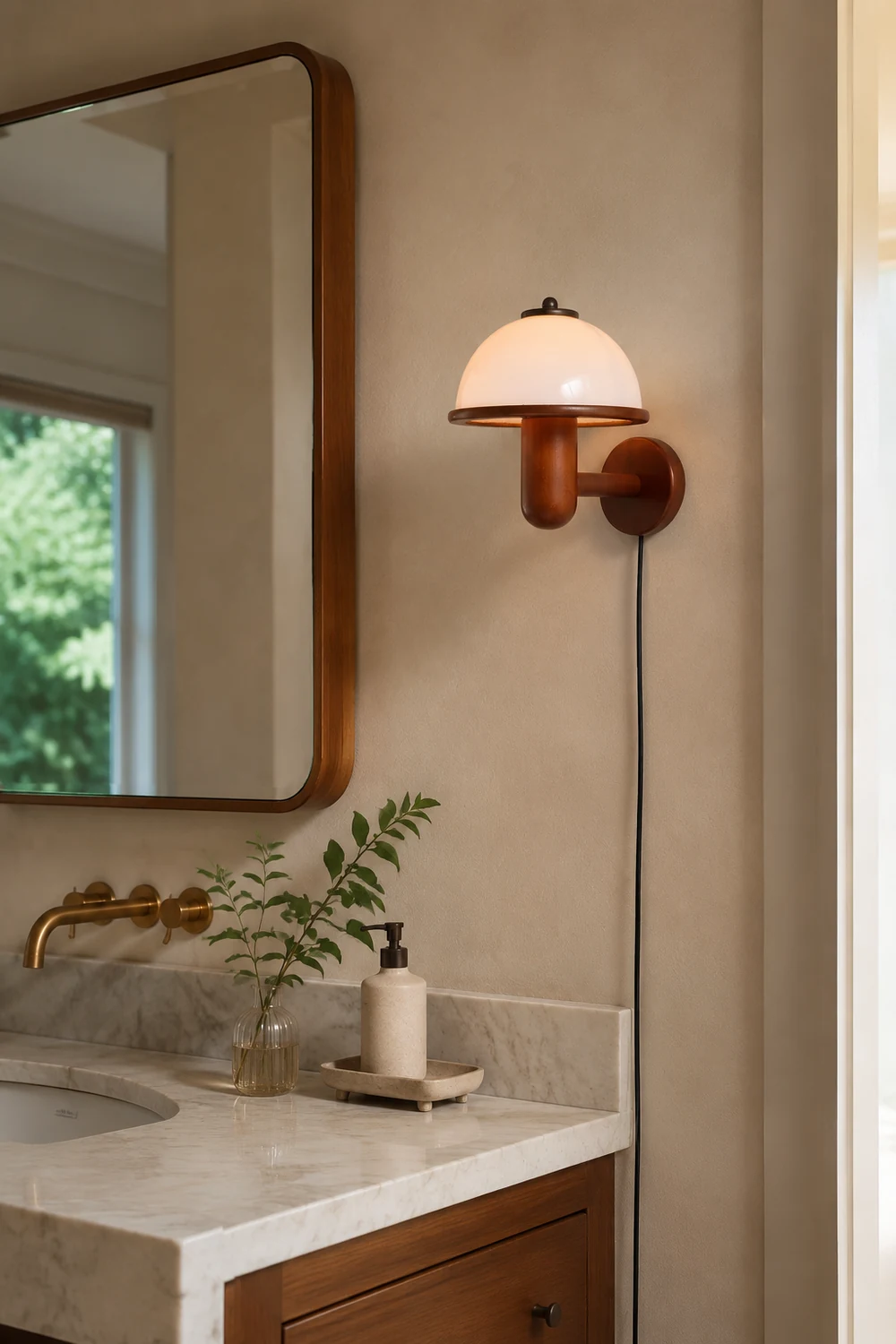 Mushroom Wood Wall Lamp - Lumpaz