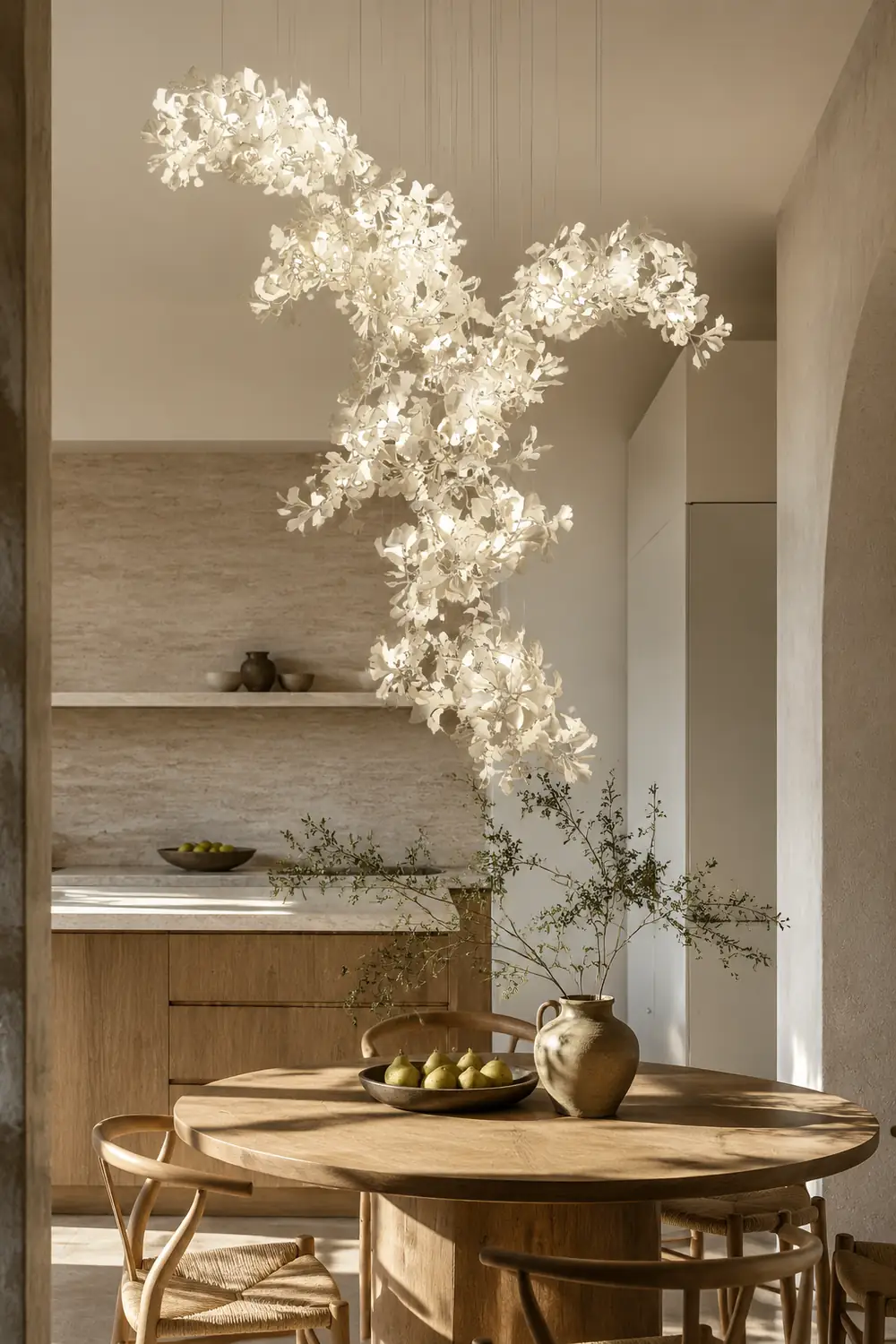 Gingko Combination Chandelier - Lumpaz