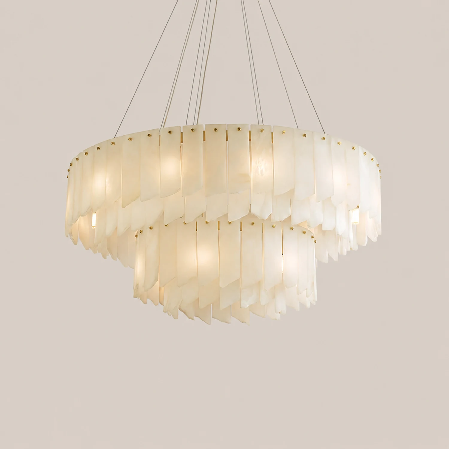 Alabaster Cascade Tiered Chandelier - Lumpaz