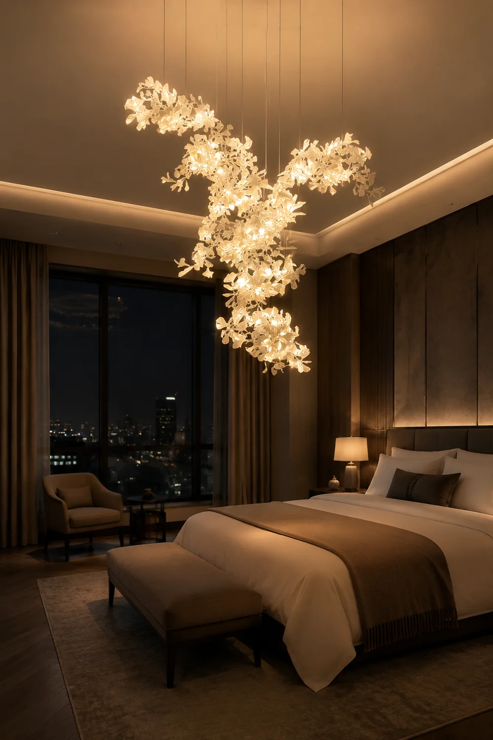 Gingko Combination Chandelier - Lumpaz