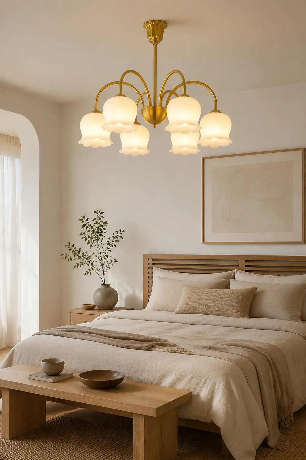Orchids Brass Chandelier - Lumpaz