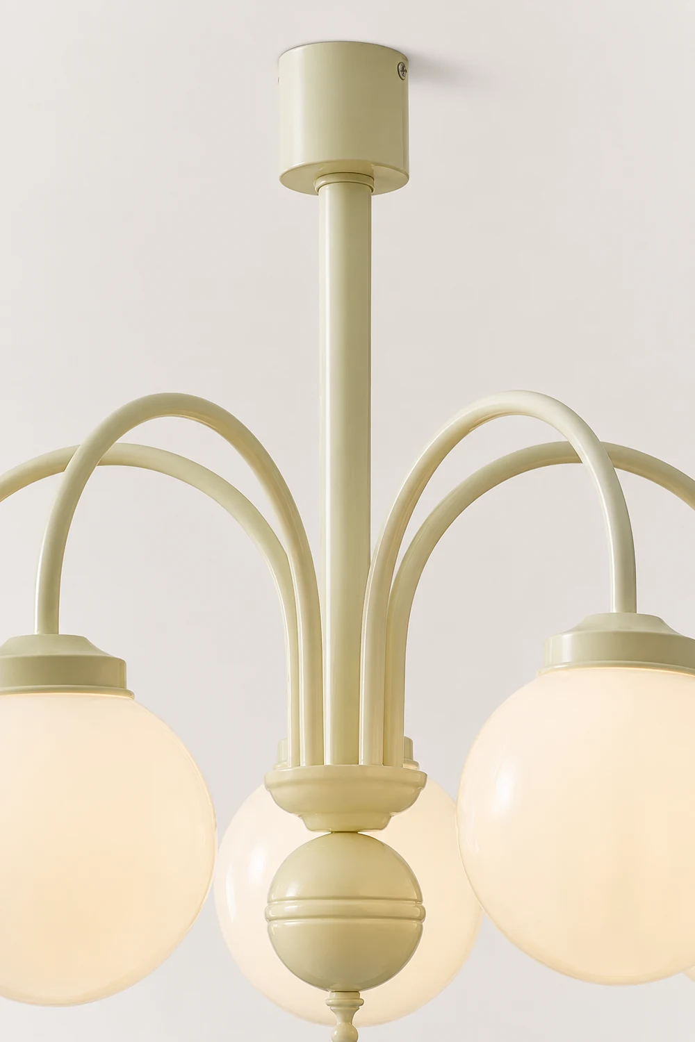 Cream Glass Sphere Chandelier - Lumpaz