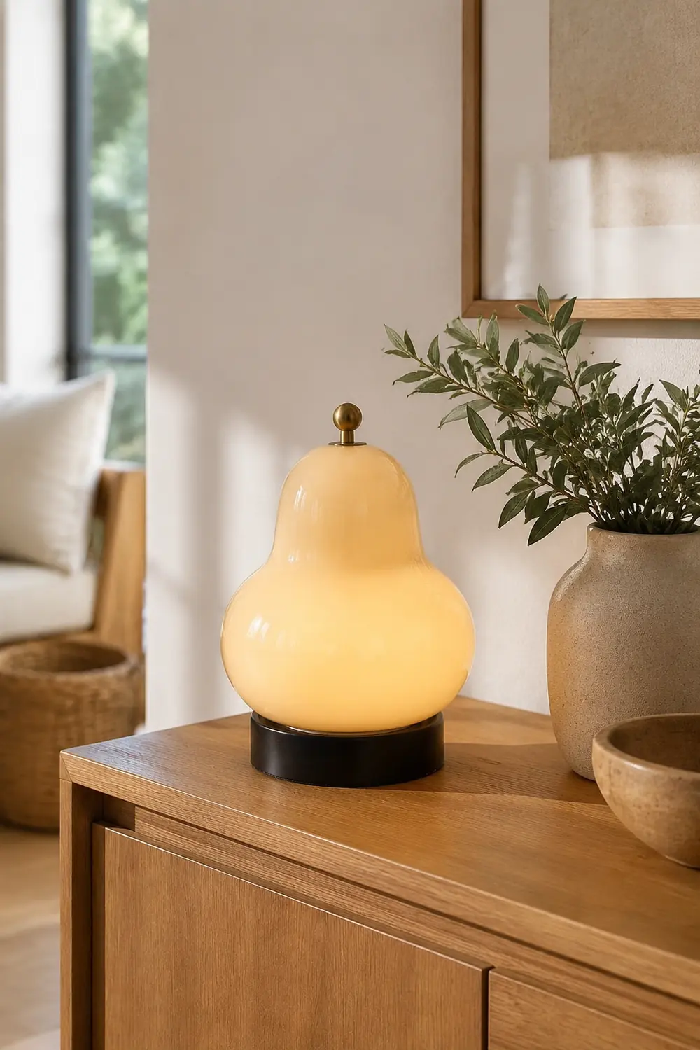 Pear Built-in Battery Table Lamp - Lumpaz