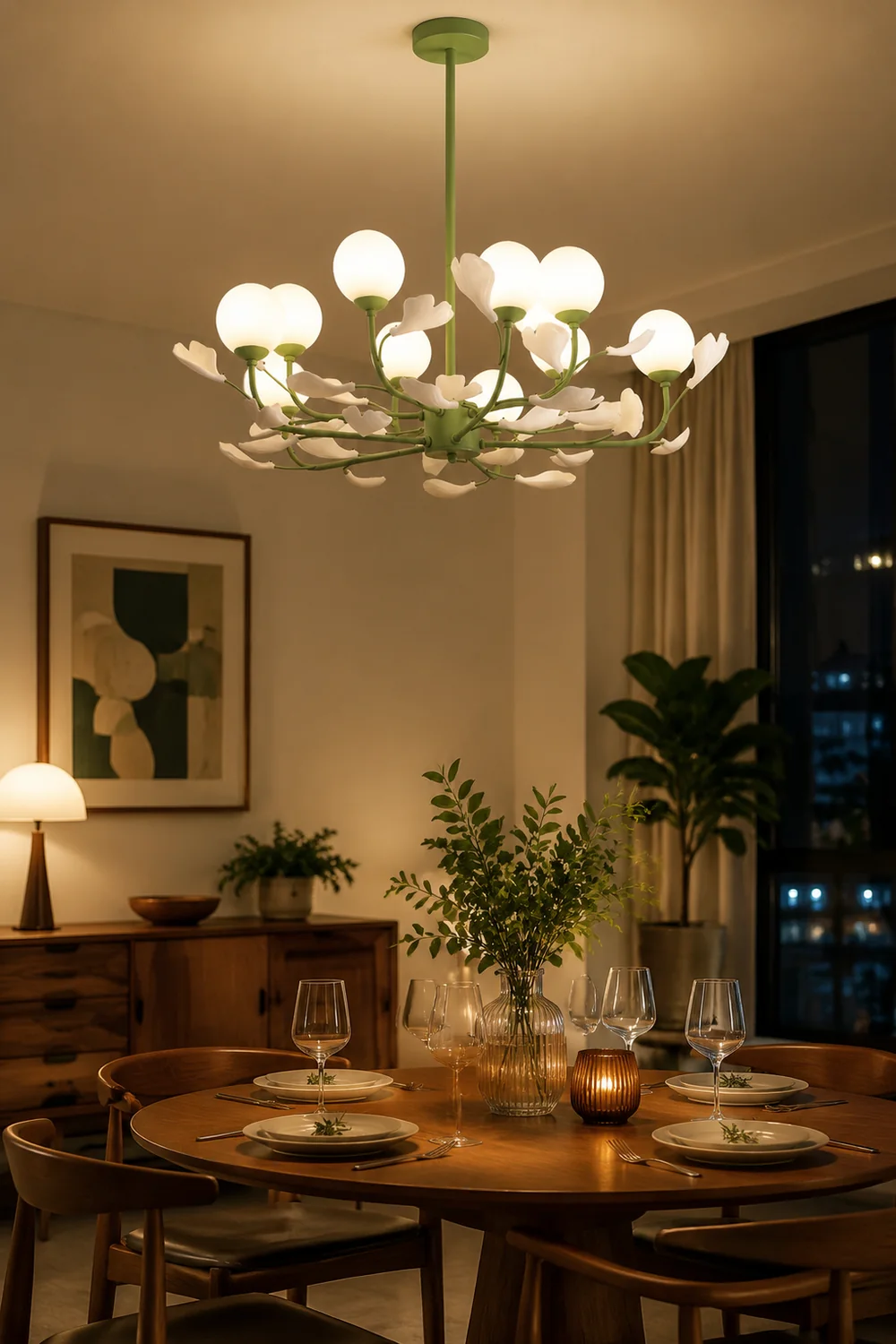 Opal Glass Chandelier - Lumpaz
