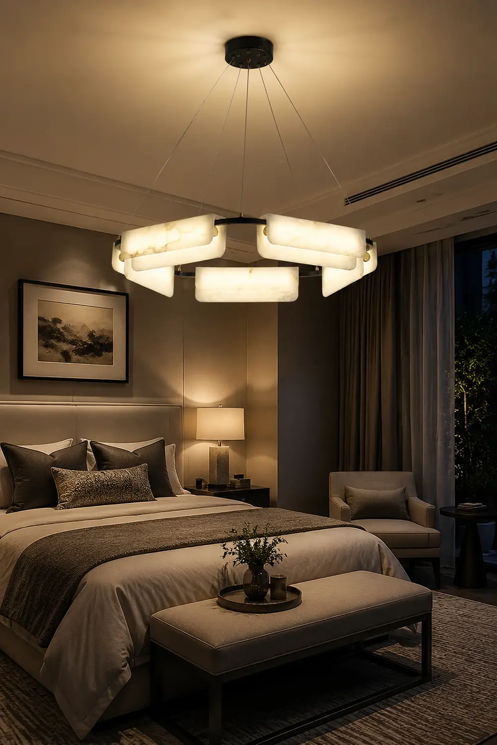Delia Alabaster Chandelier - Lumpaz