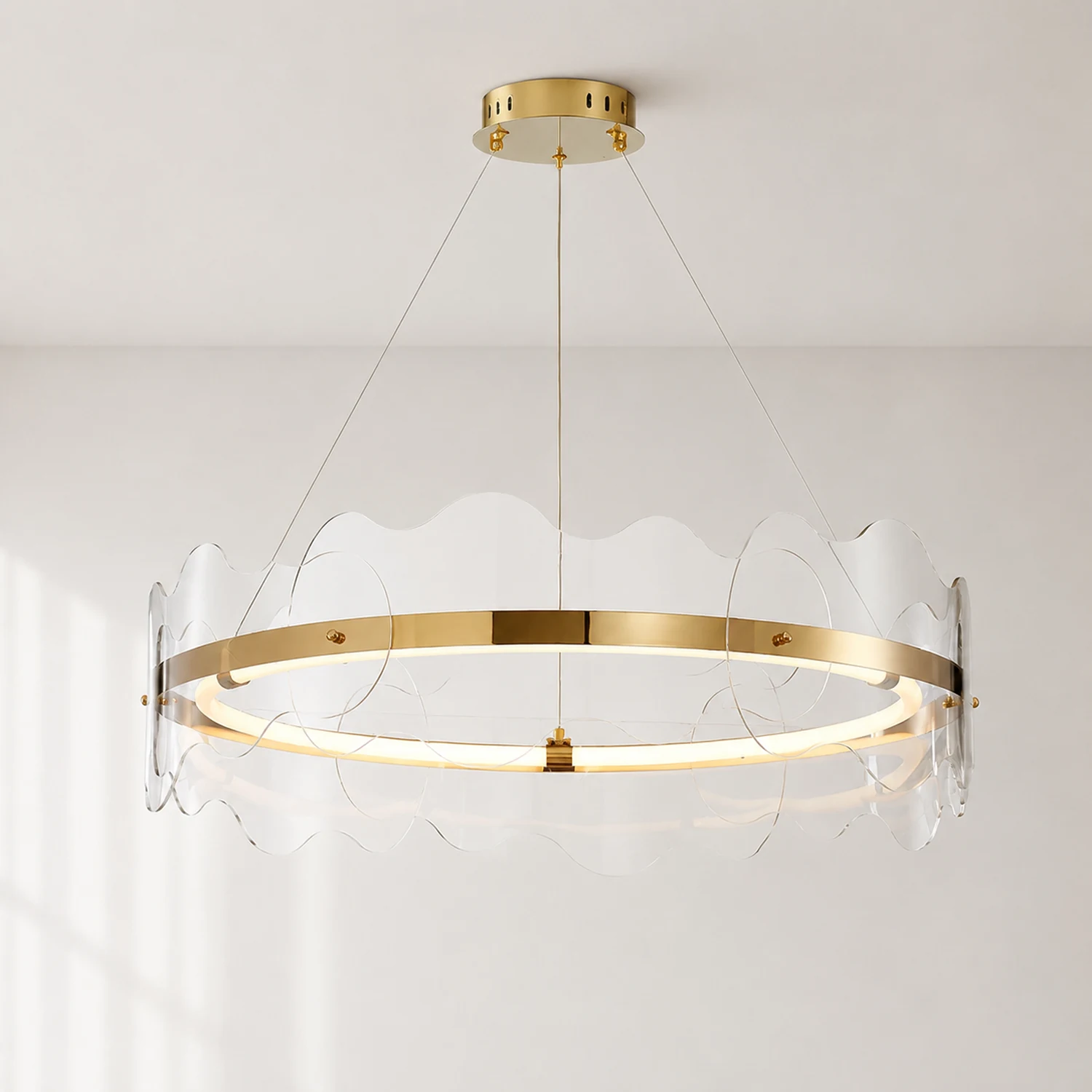 Acrylic Wave Chandelier - Lumpaz