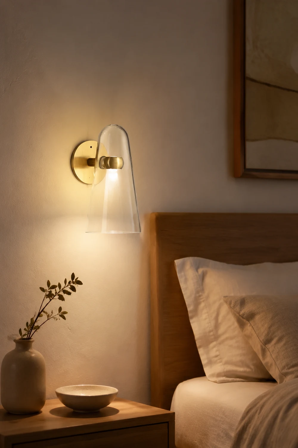 Conical Glass Wall Lamp - Lumpaz