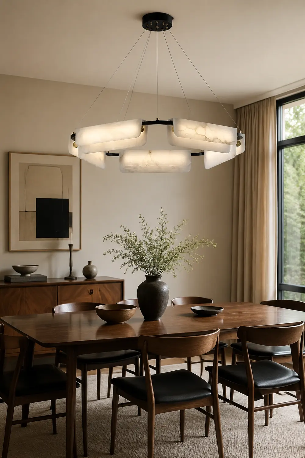 Delia Alabaster Chandelier - Lumpaz
