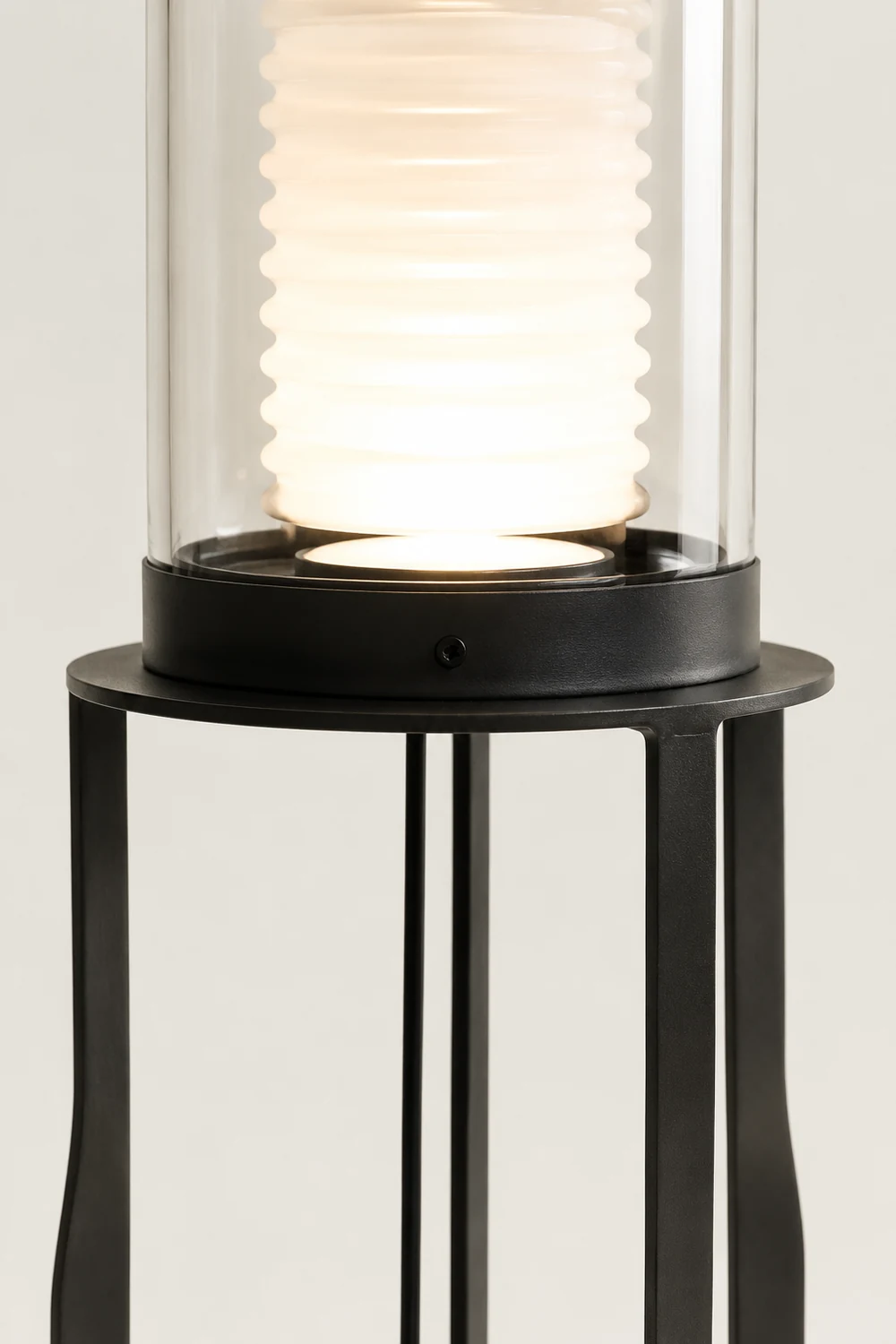 Dual Cylinder Glass Floor Lamp - Lumpaz