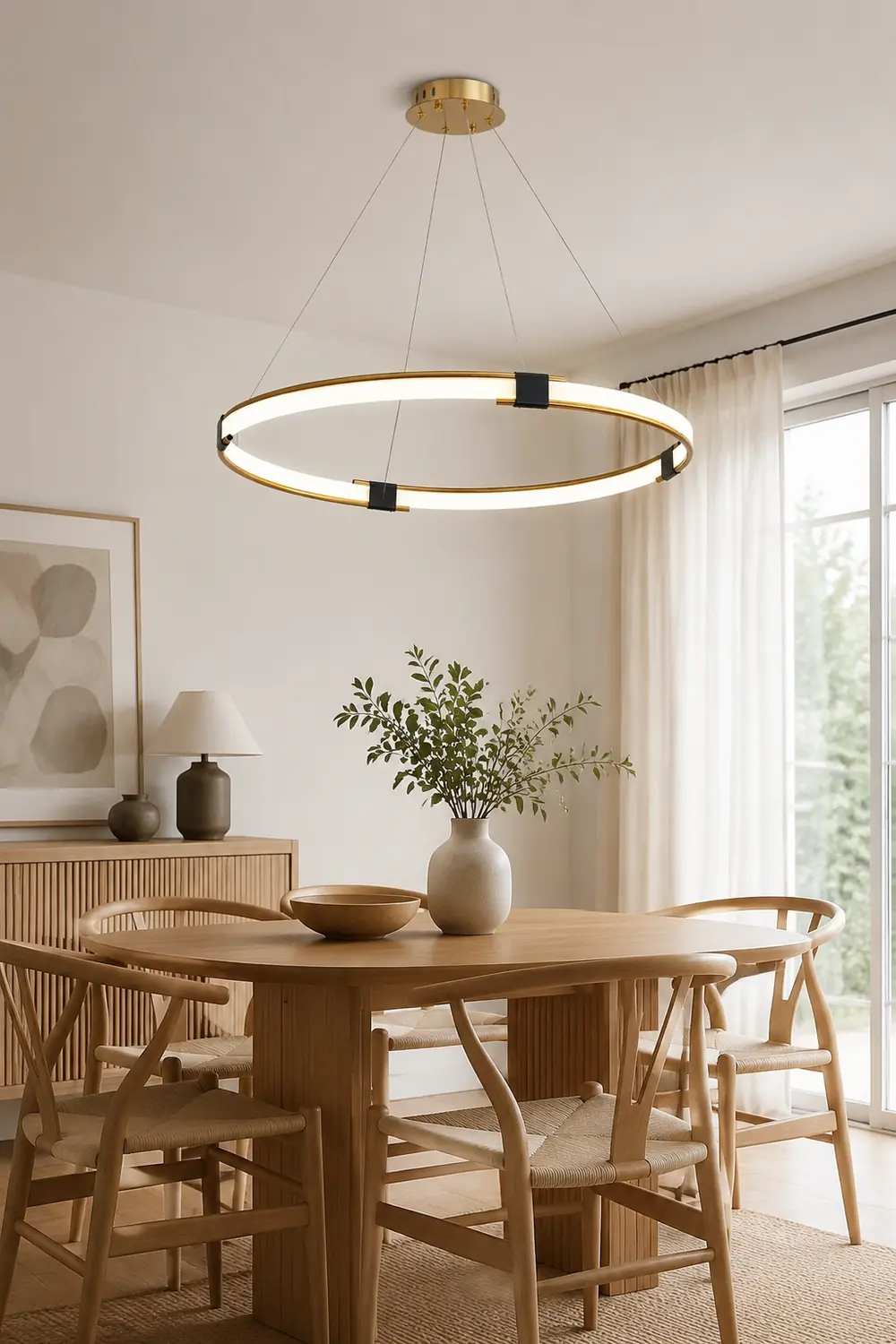 Gold Ring Chandelier - Lumpaz