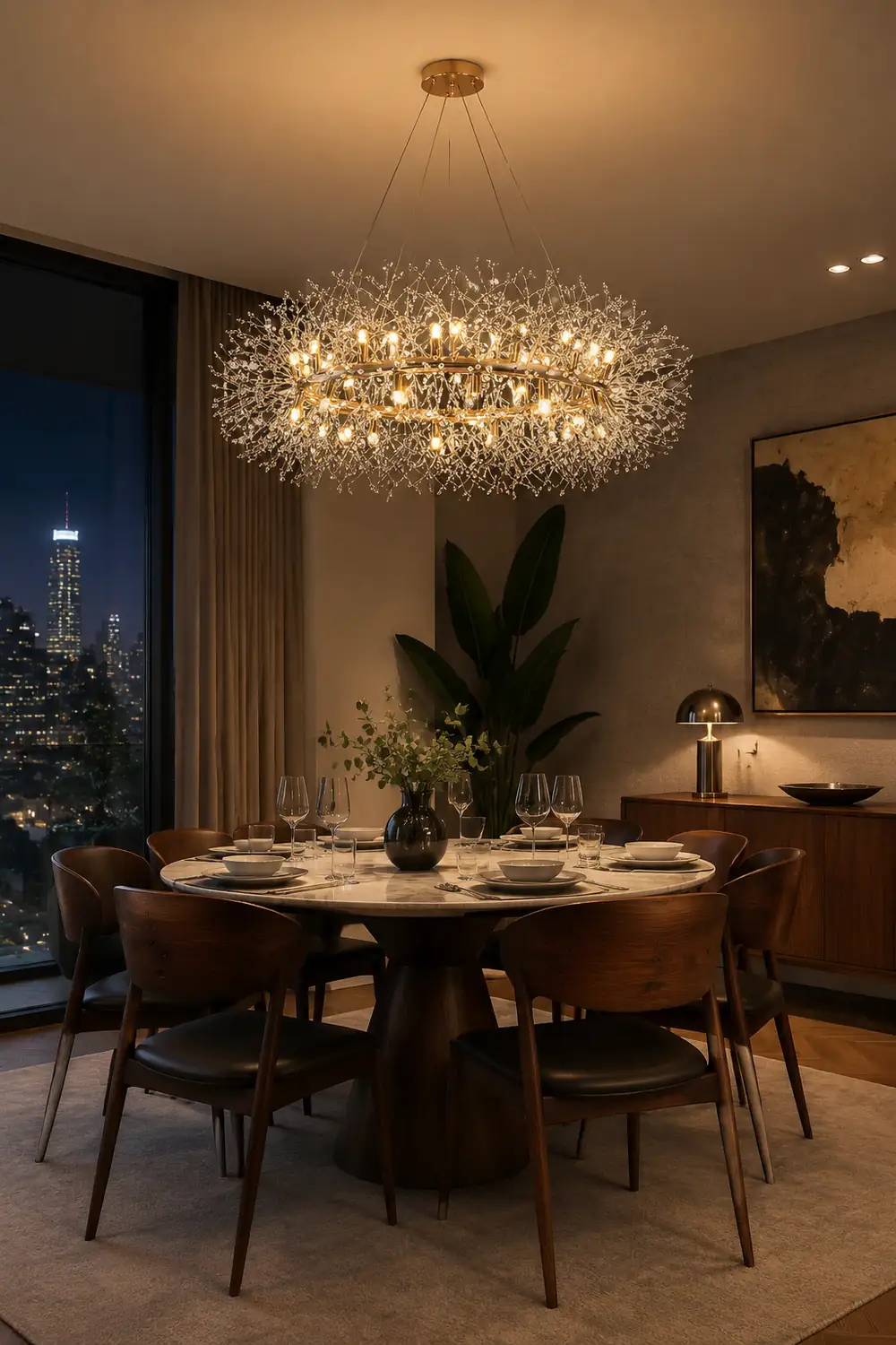 Dandelion Round Chandelier - Lumpaz