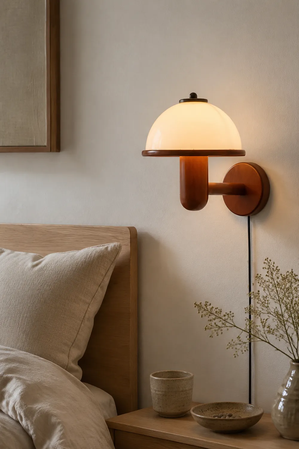 Mushroom Wood Wall Lamp - Lumpaz