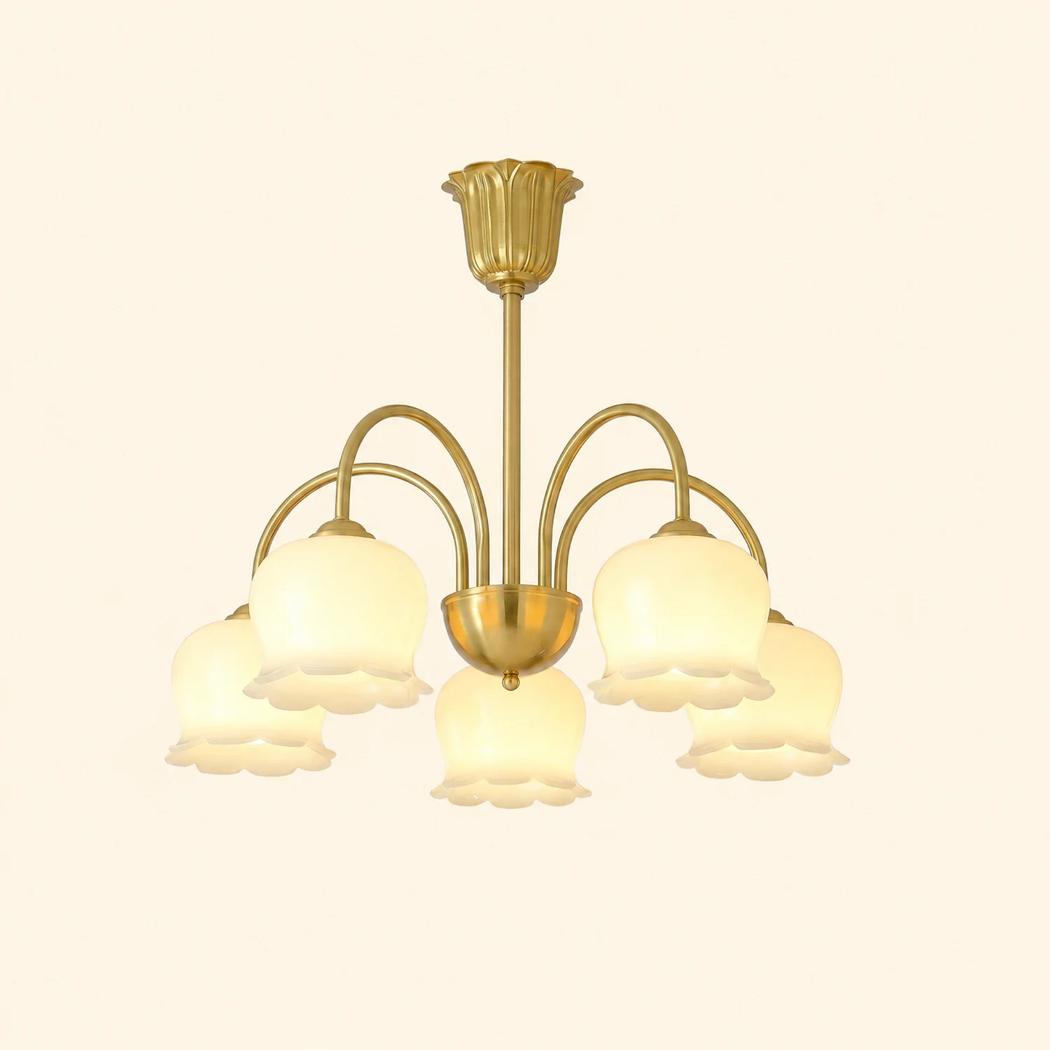 Orchids Brass Chandelier - Lumpaz