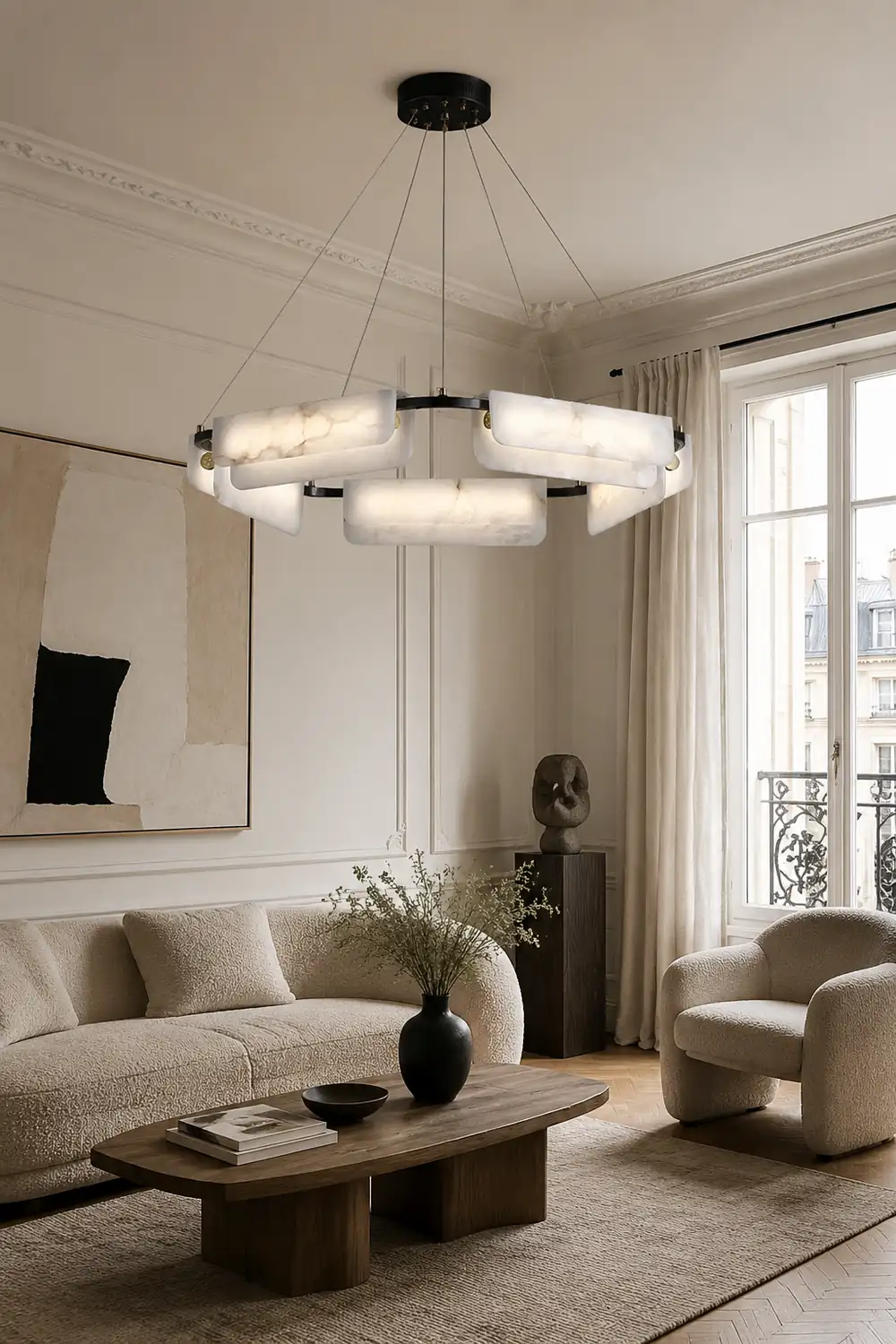 Delia Alabaster Chandelier - Lumpaz