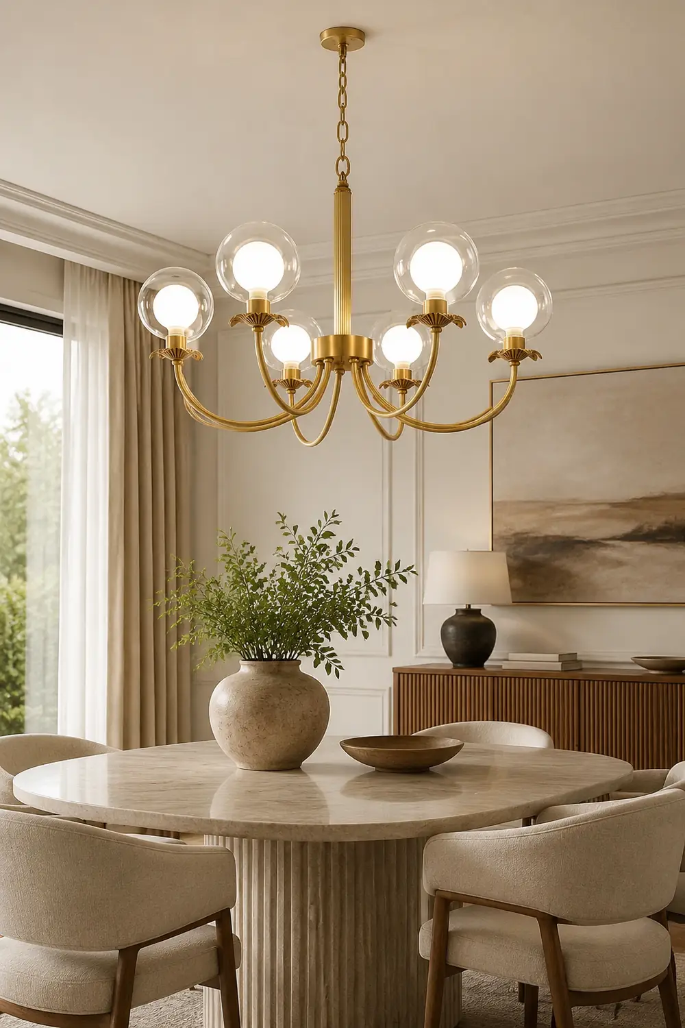 Aureate Radiance Glass Chandelier - Lumpaz
