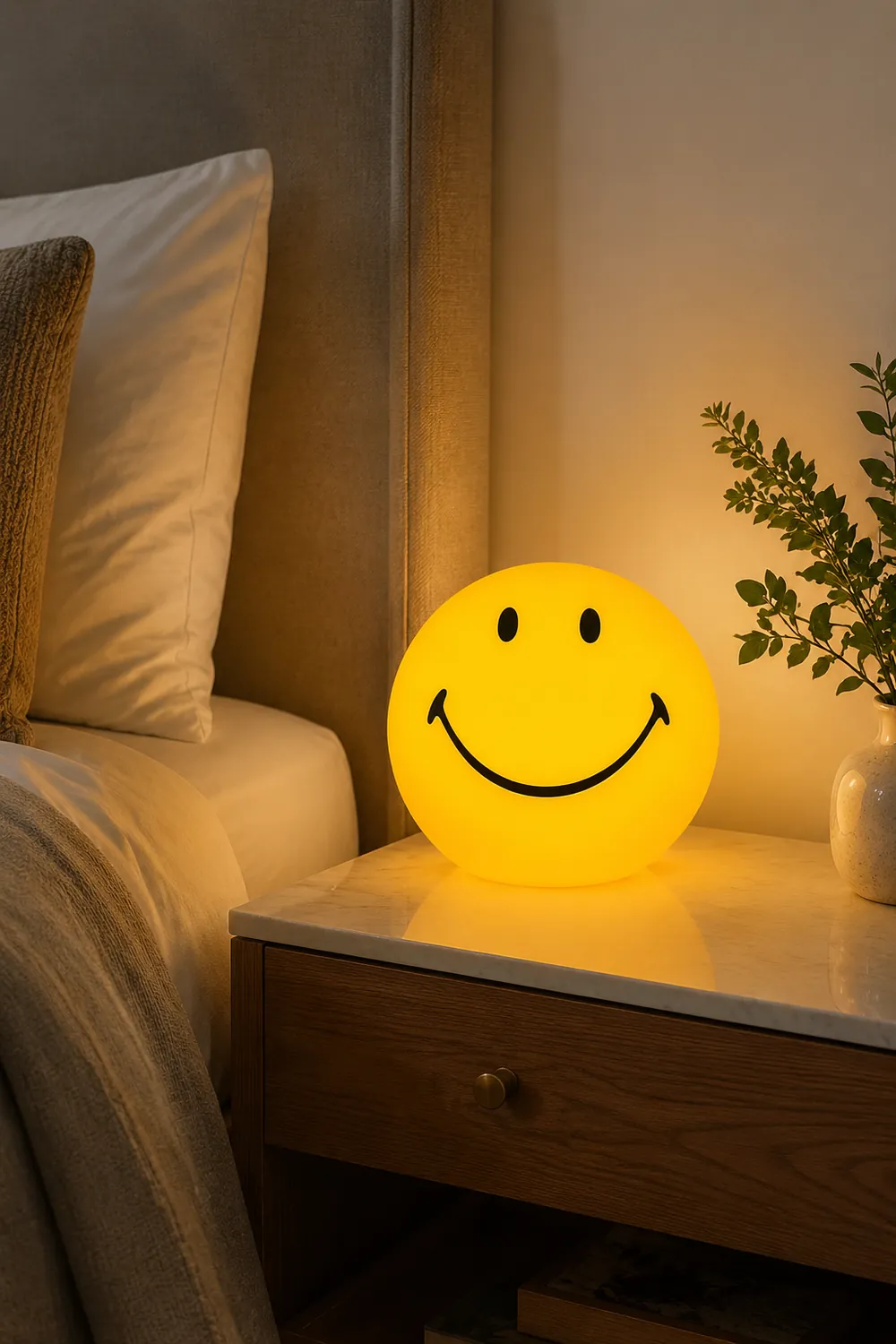 Smiling Rechargeable Built-in Battery Table Lamp - Lumpaz
