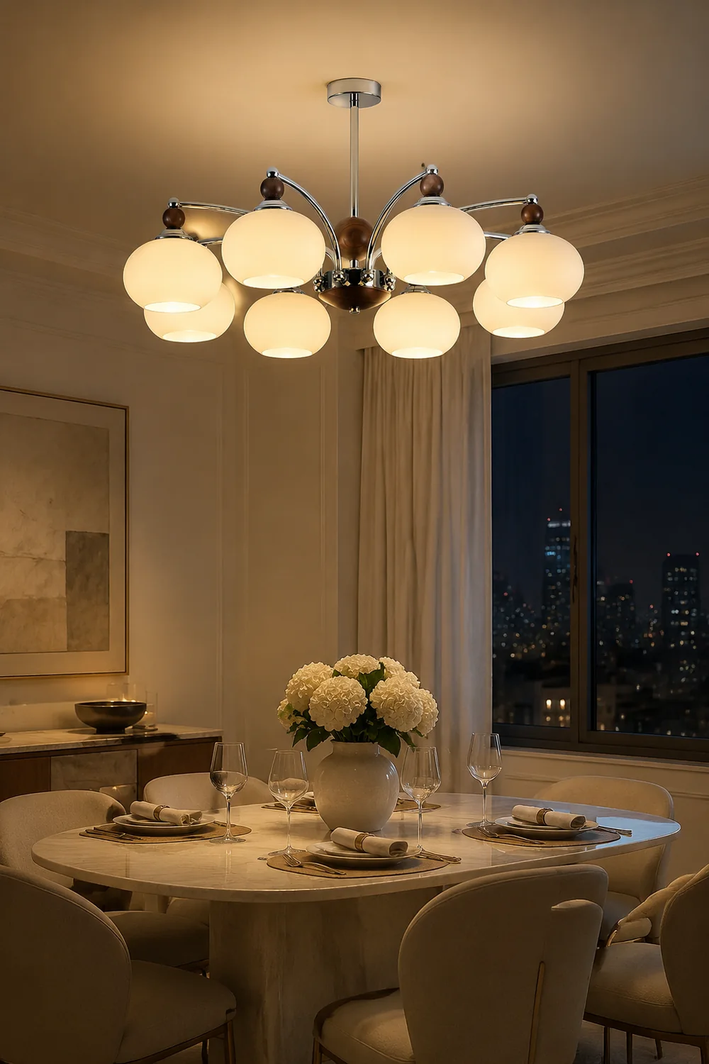 Noir Larenta Chandelier - Lumpaz