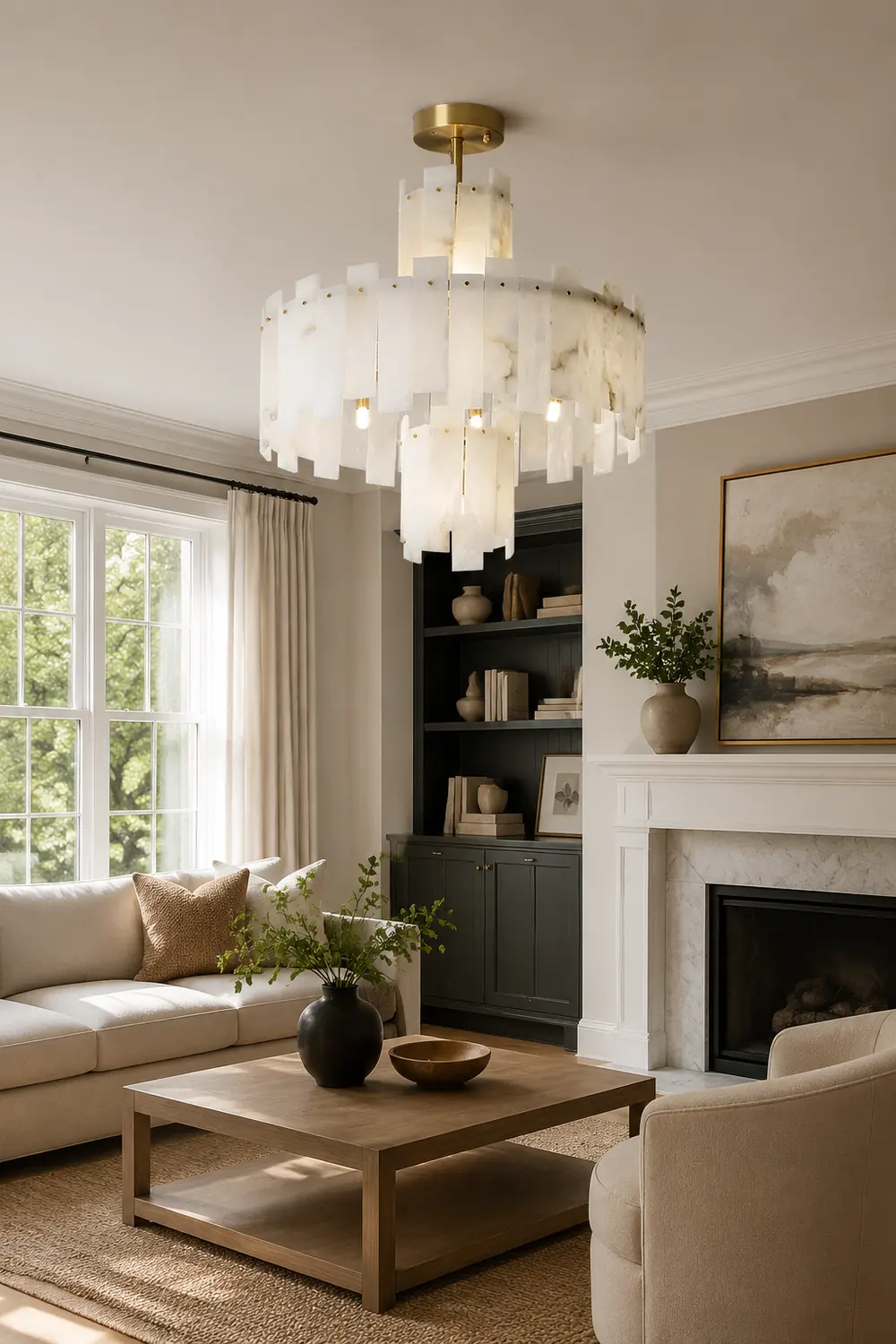 Regina Alabaster Chandelier - Lumpaz