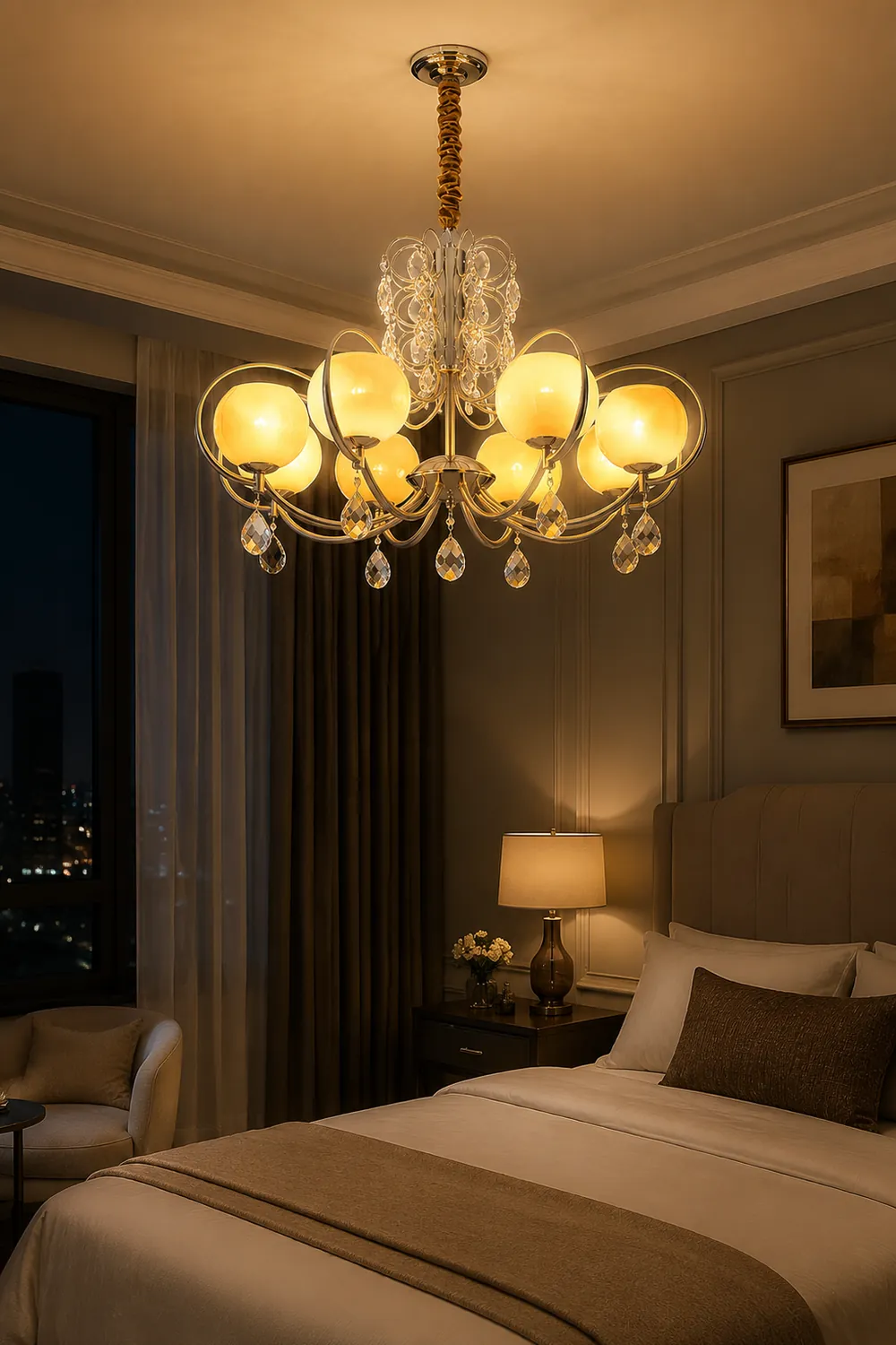 Doria Crystal Chandelier - Lumpaz