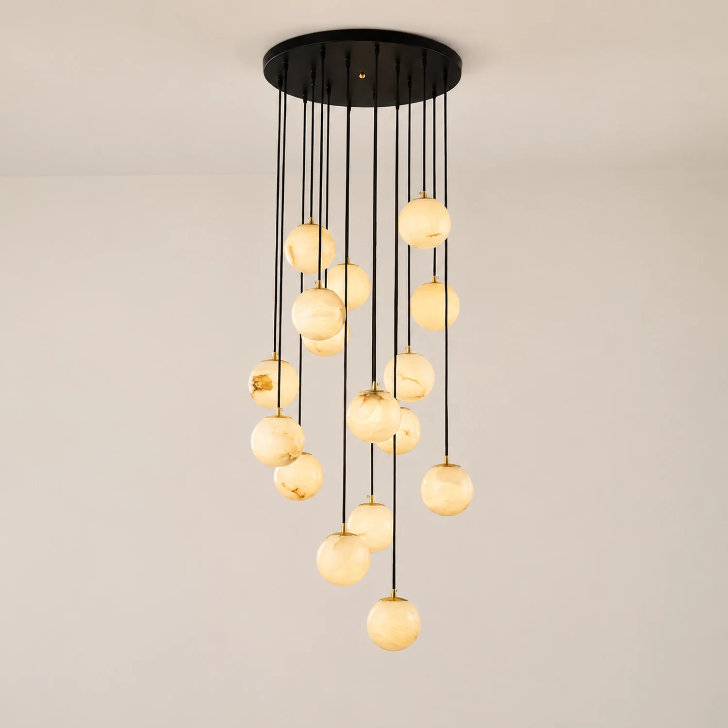 Alabaster Balls Cluster Chandelier - Lumpaz