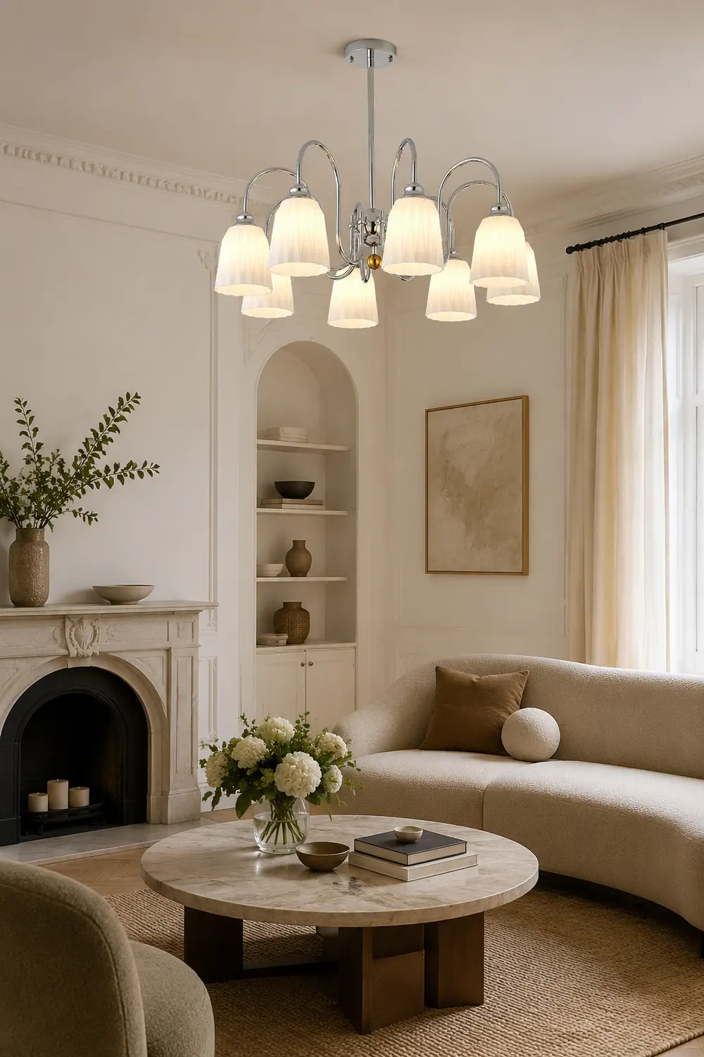 Bauhaus Pleated Chandelier - Lumpaz