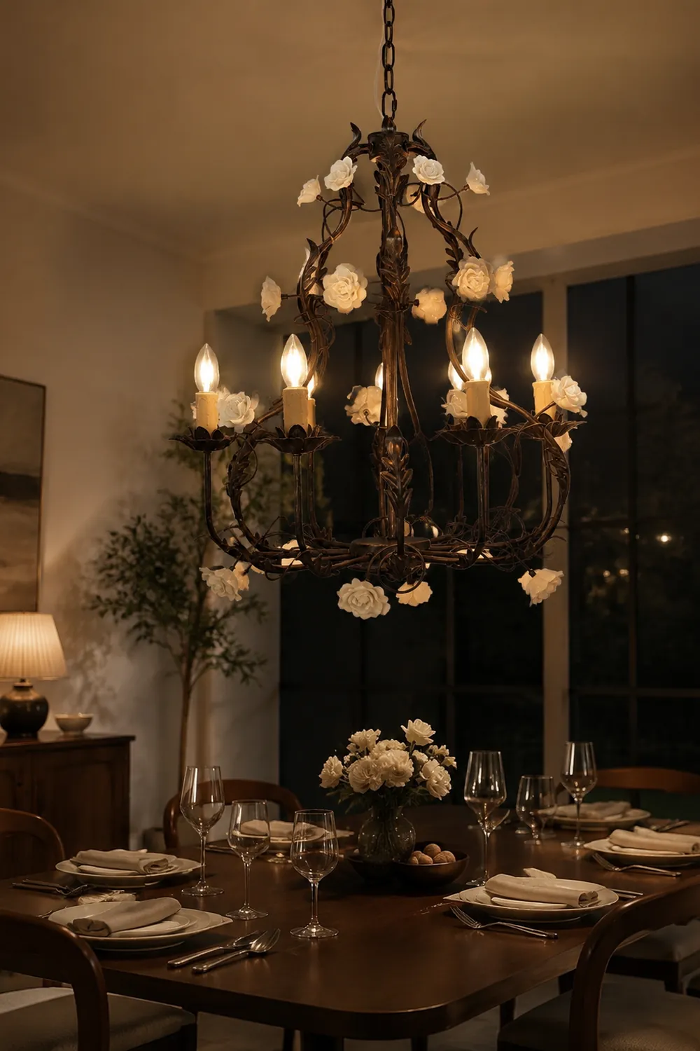 Florentine Rose Garden Chandelier - Lumpaz