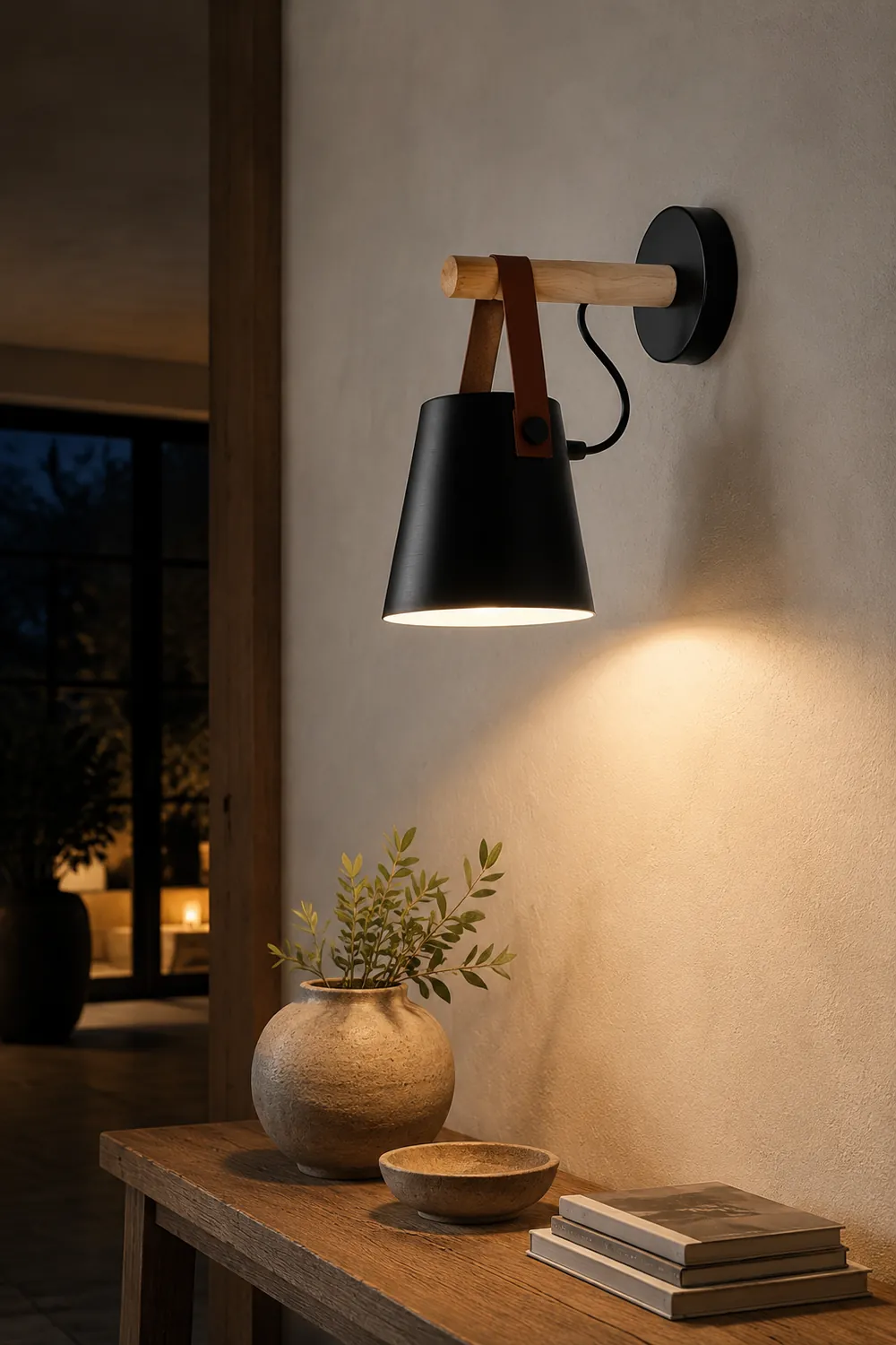 Wooden Conical Wall Light - Lumpaz