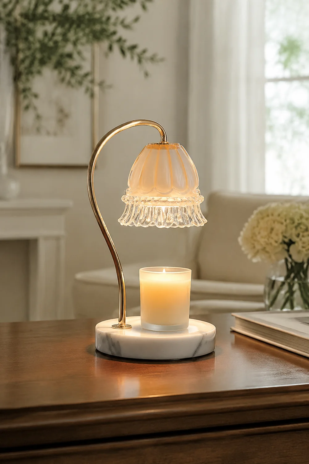 Lily Marble Warmer Table Lamp - Lumpaz