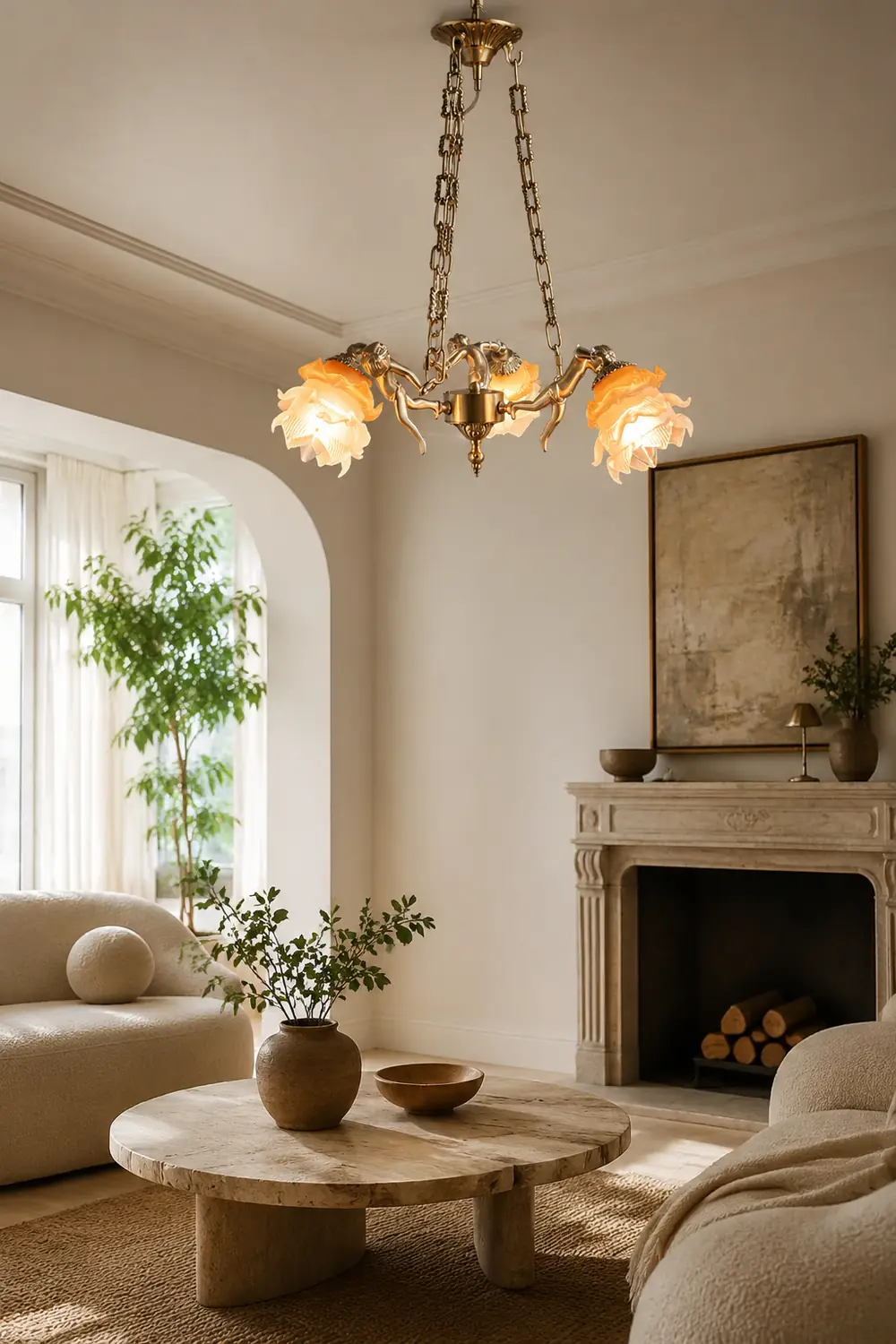 Putti Statuettes Brass Suspension - Lumpaz