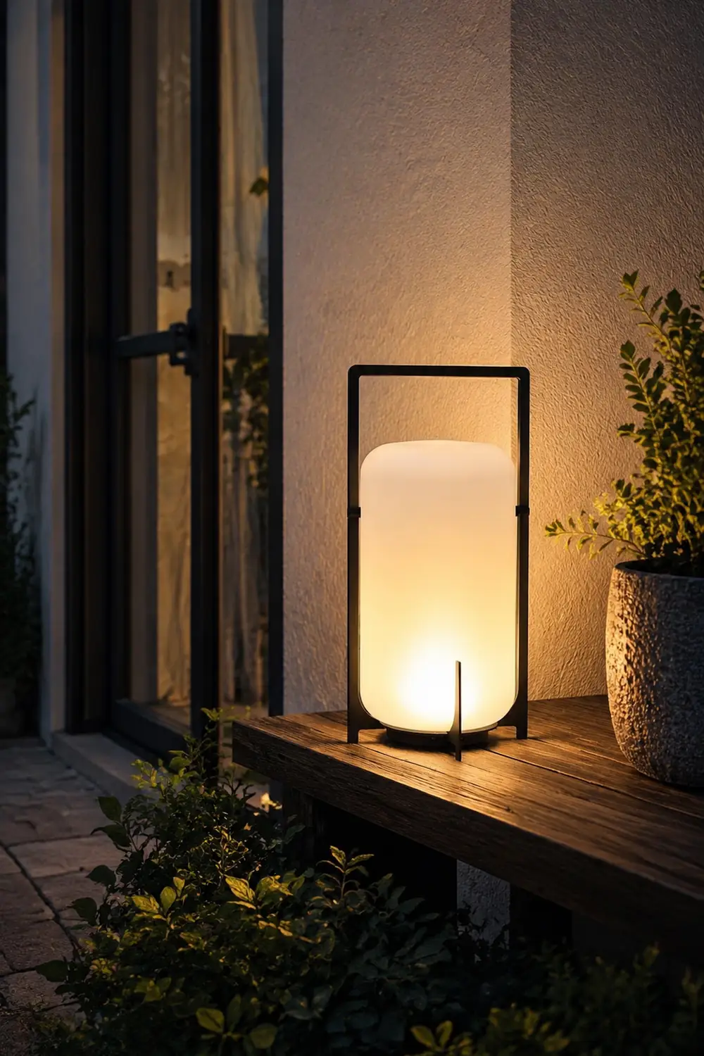 Black Twilight Lantern Table Lamp - Lumpaz