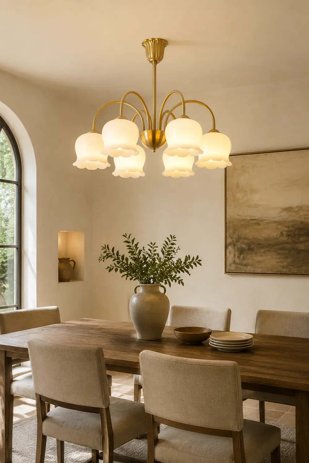 Orchids Brass Chandelier - Lumpaz