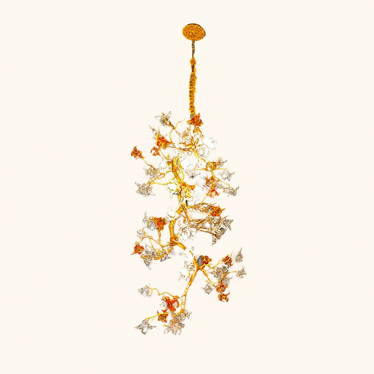 Brass Maple Branch Chandelier - Lumpaz