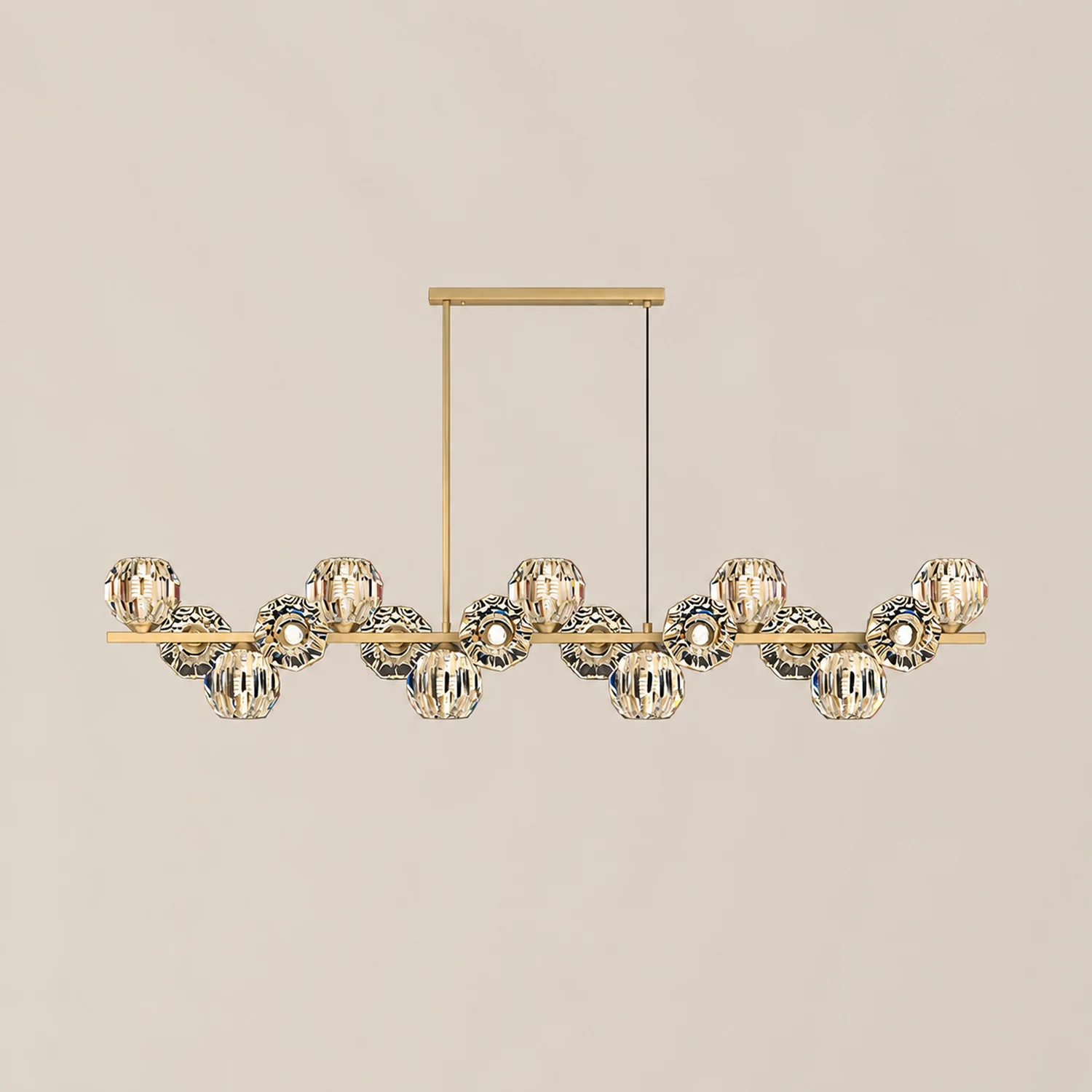 Crystal Glass Ball Chandelier - Lumpaz