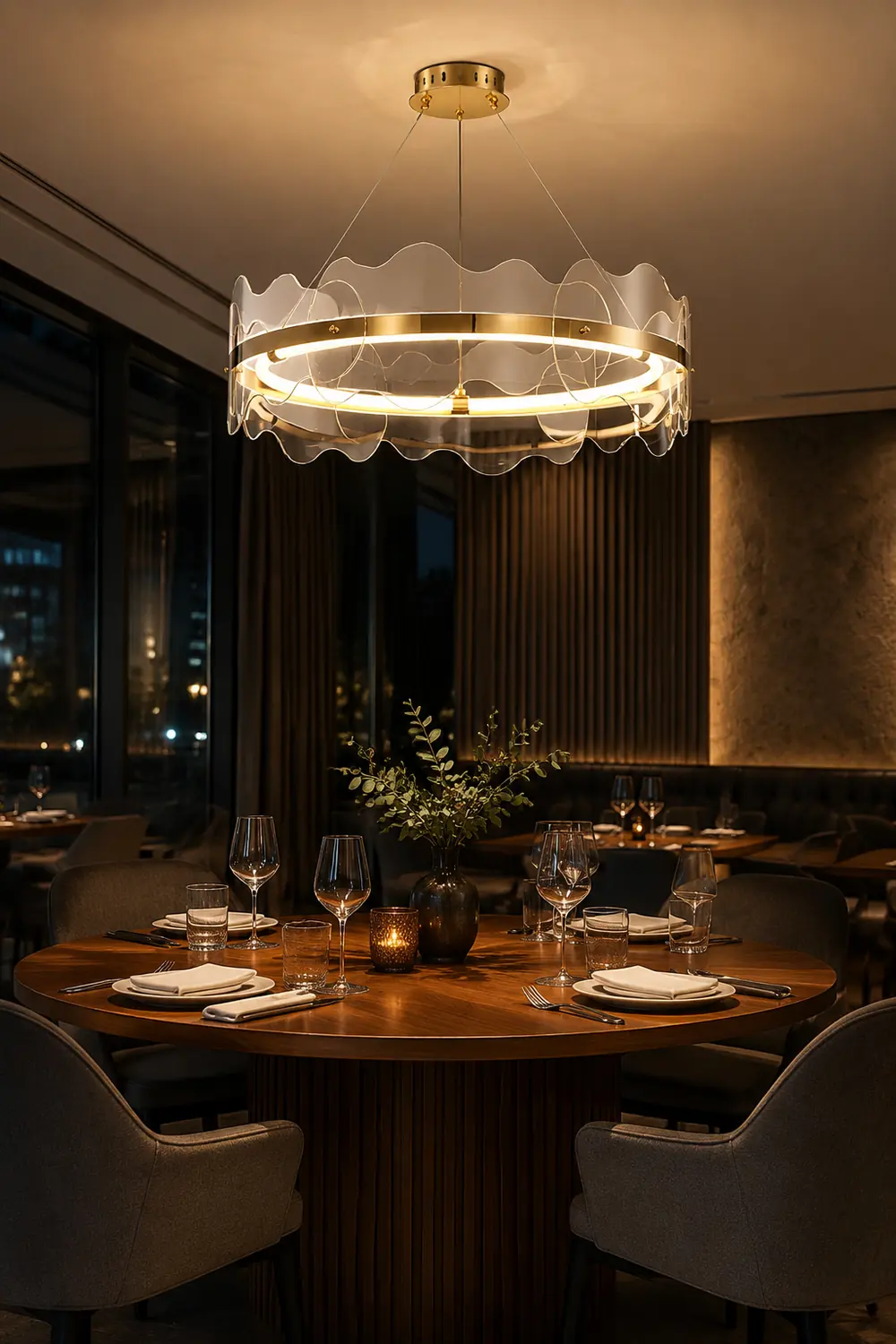 Acrylic Wave Chandelier - Lumpaz