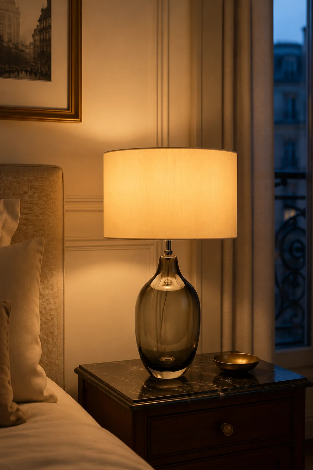 Glazed Crystal Table Lamp - Lumpaz