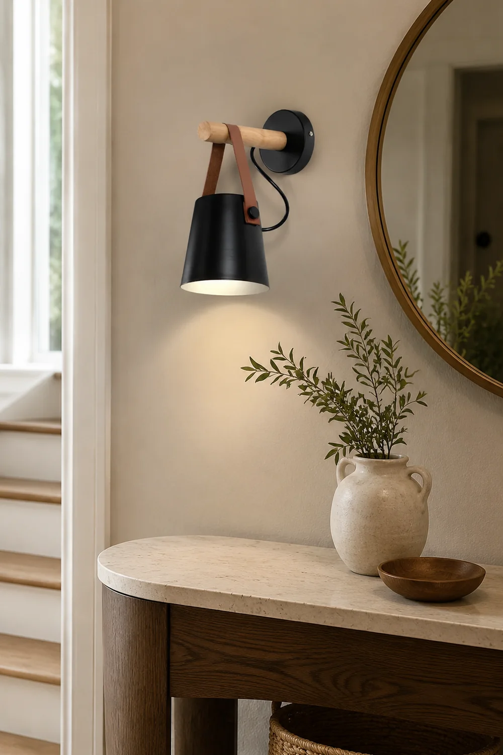 Wooden Conical Wall Light - Lumpaz