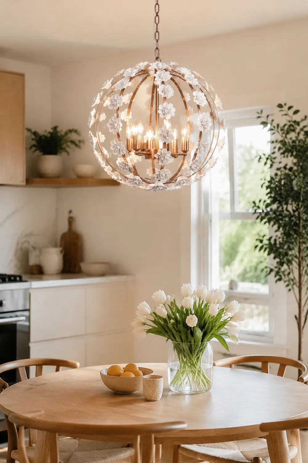 Bianca Floral Orb Chandelier - Lumpaz