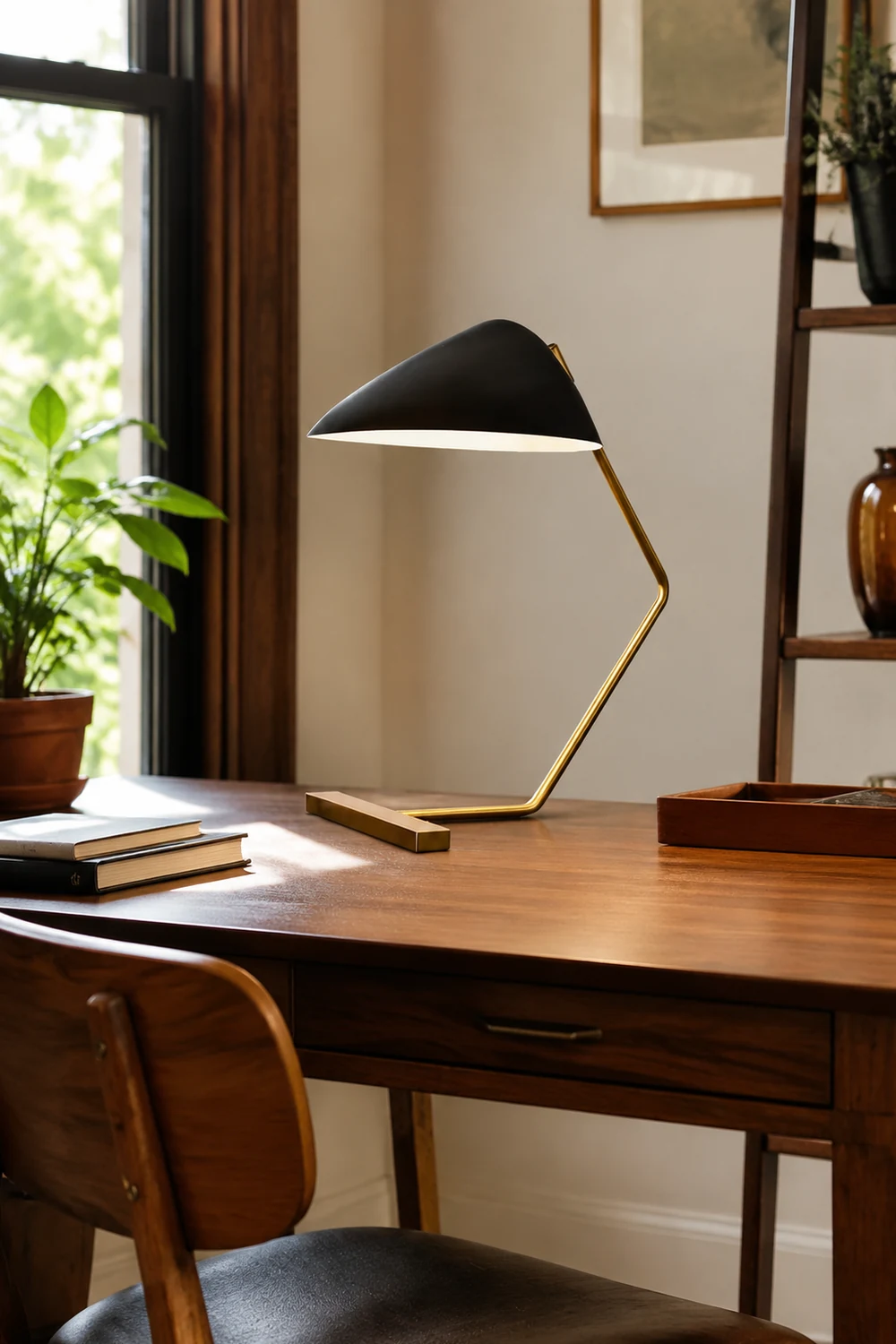 Curvilinear Mid-Century Table Lamp - Lumpaz